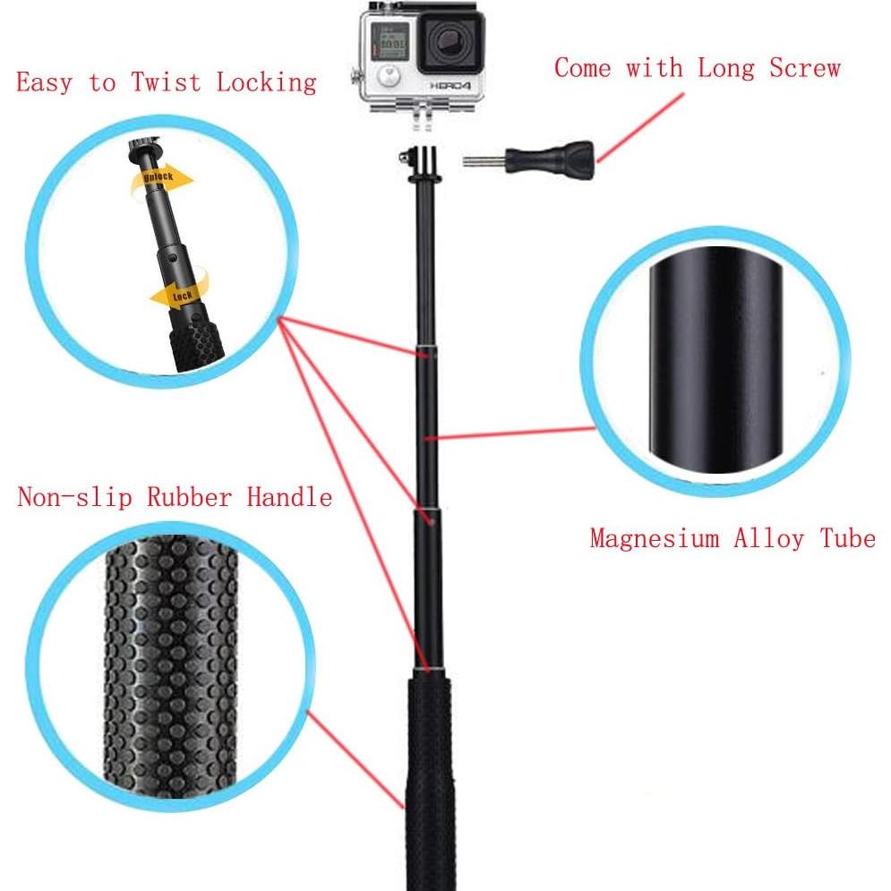 Monopod Subacuático Ajustable Walway 48.3 cm para GoPro