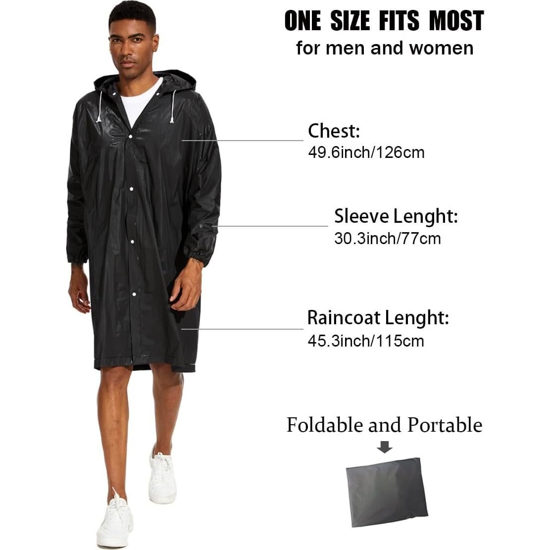 Ponchos de Lluvia Reutilizables Offitecture - 2 Piezas Impermeables