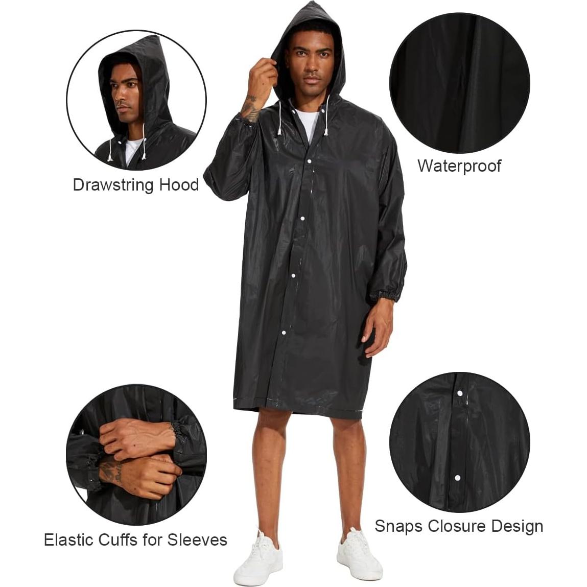 Ponchos de Lluvia Reutilizables Offitecture - 2 Piezas Impermeables