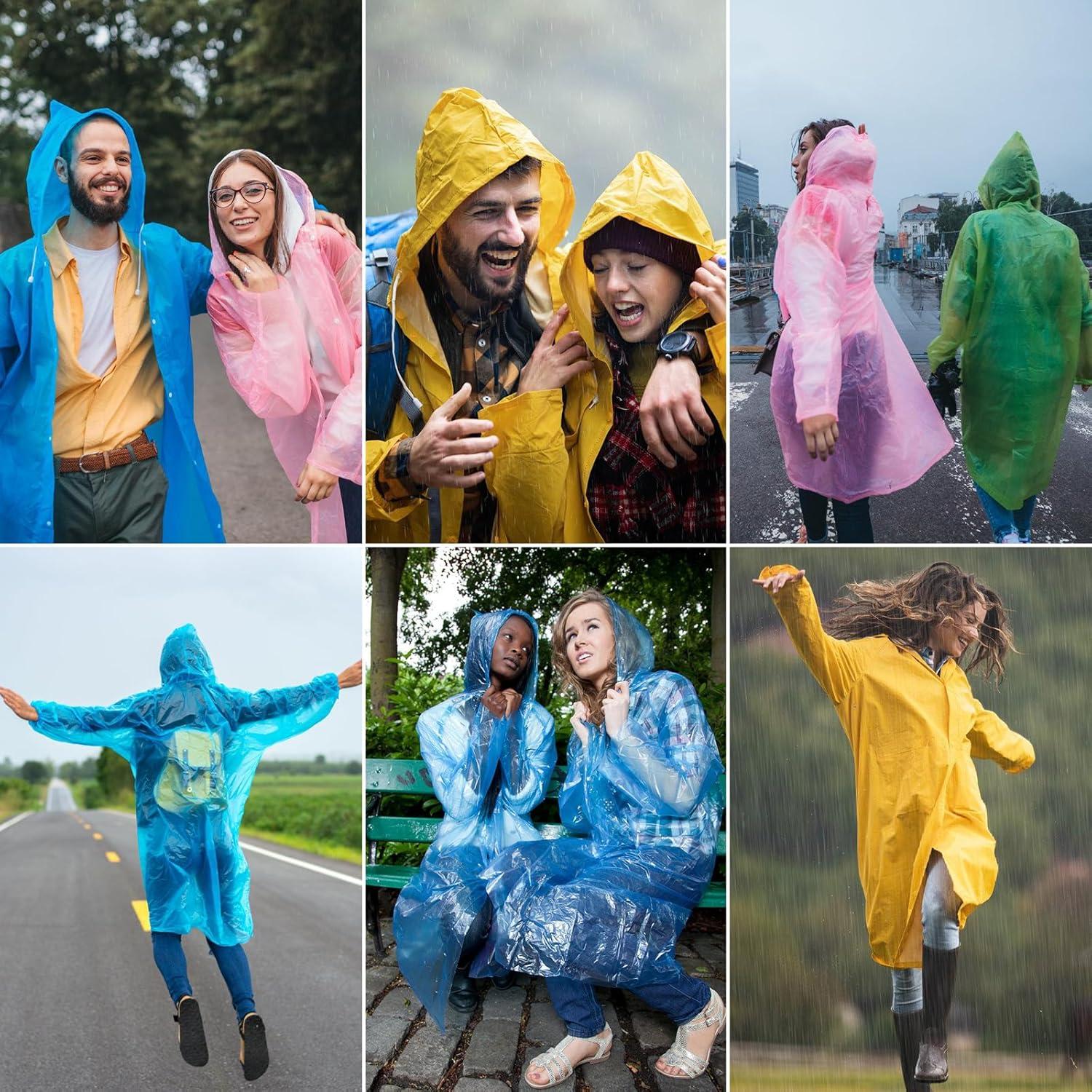 Ponchos de Lluvia Reutilizables Offitecture - 2 Piezas Impermeables
