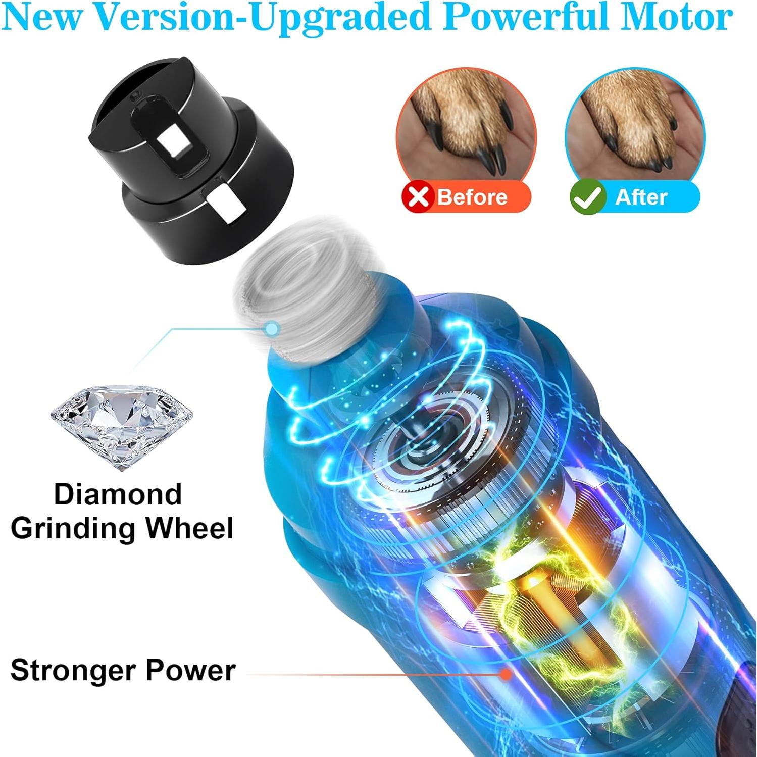 Molinillo de Uñas Eléctrico Bousnic con 2 Luces LED - Silencioso y Potente