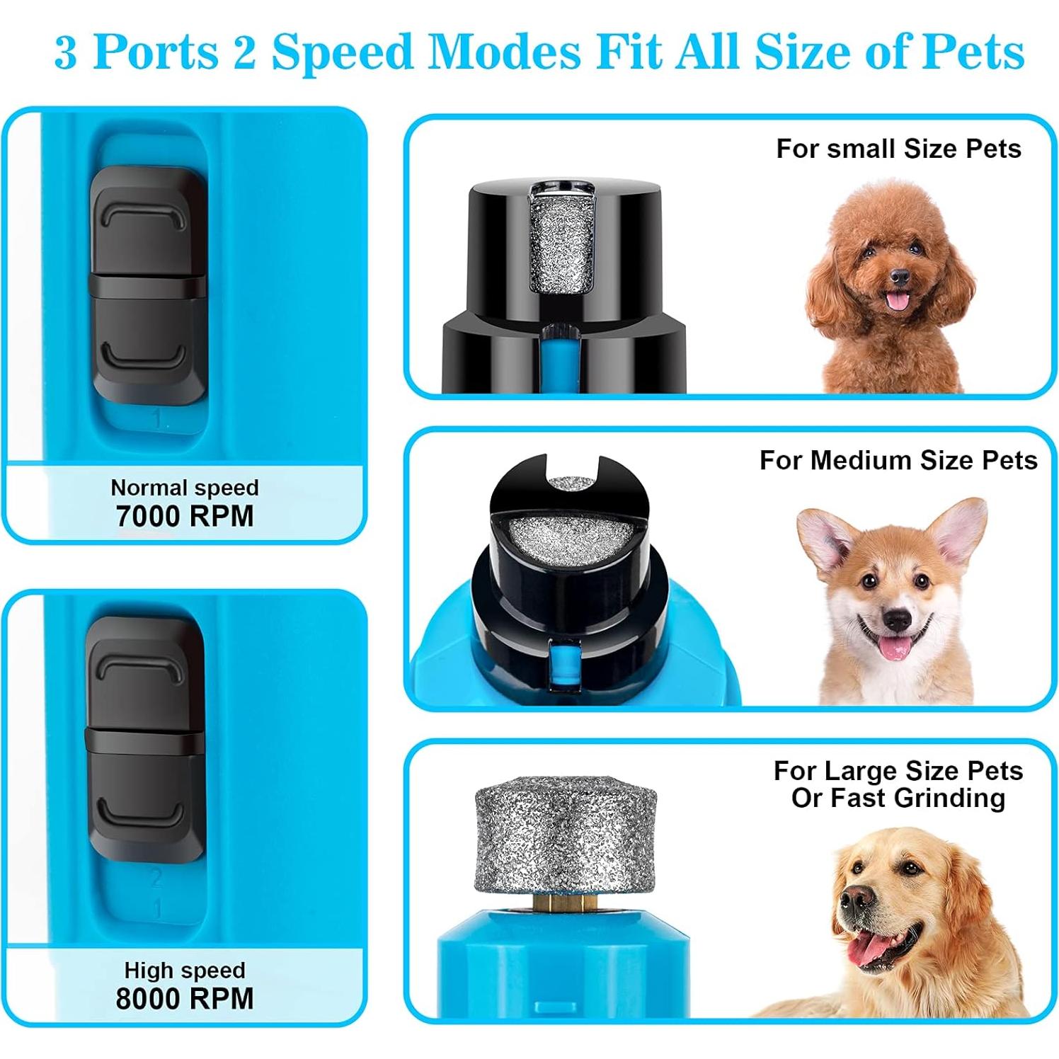 Molinillo de Uñas Eléctrico Bousnic con 2 Luces LED - Silencioso y Potente