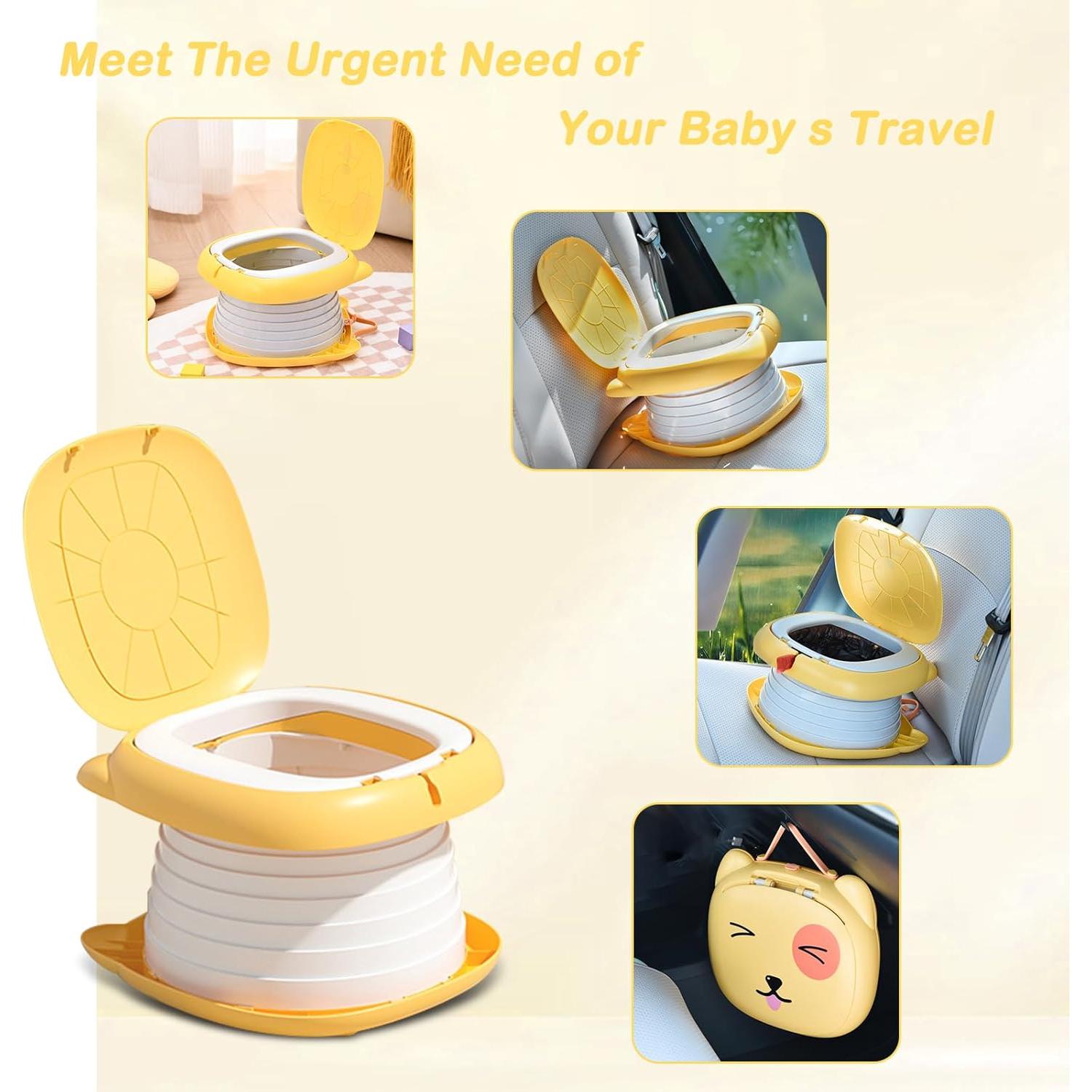 Inodoro Portátil Mejorado MY491211 Amarillo para Niños