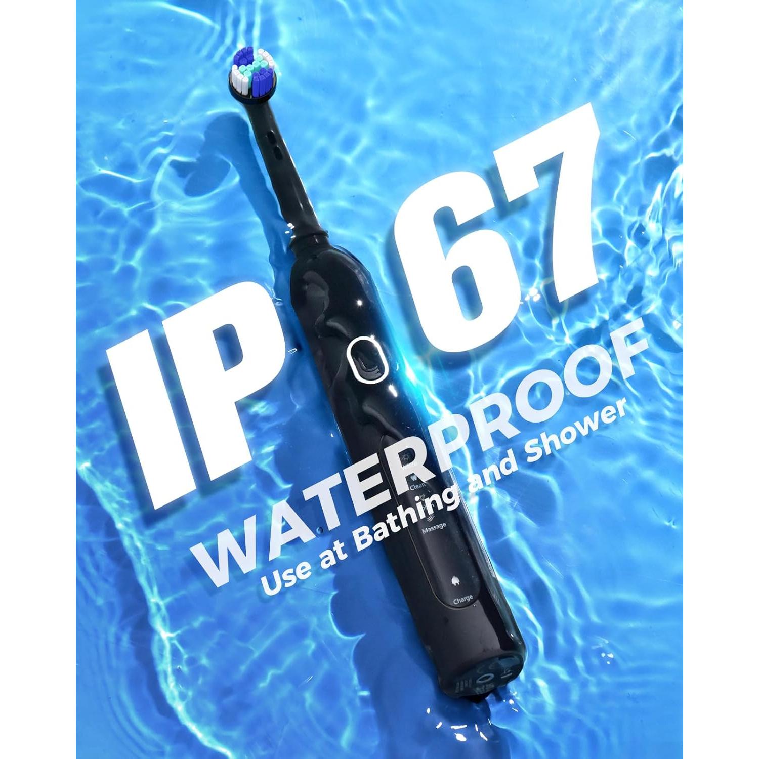 Cepillo de dientes eléctrico TEETHEORY con 8 cabezales y 4 modos