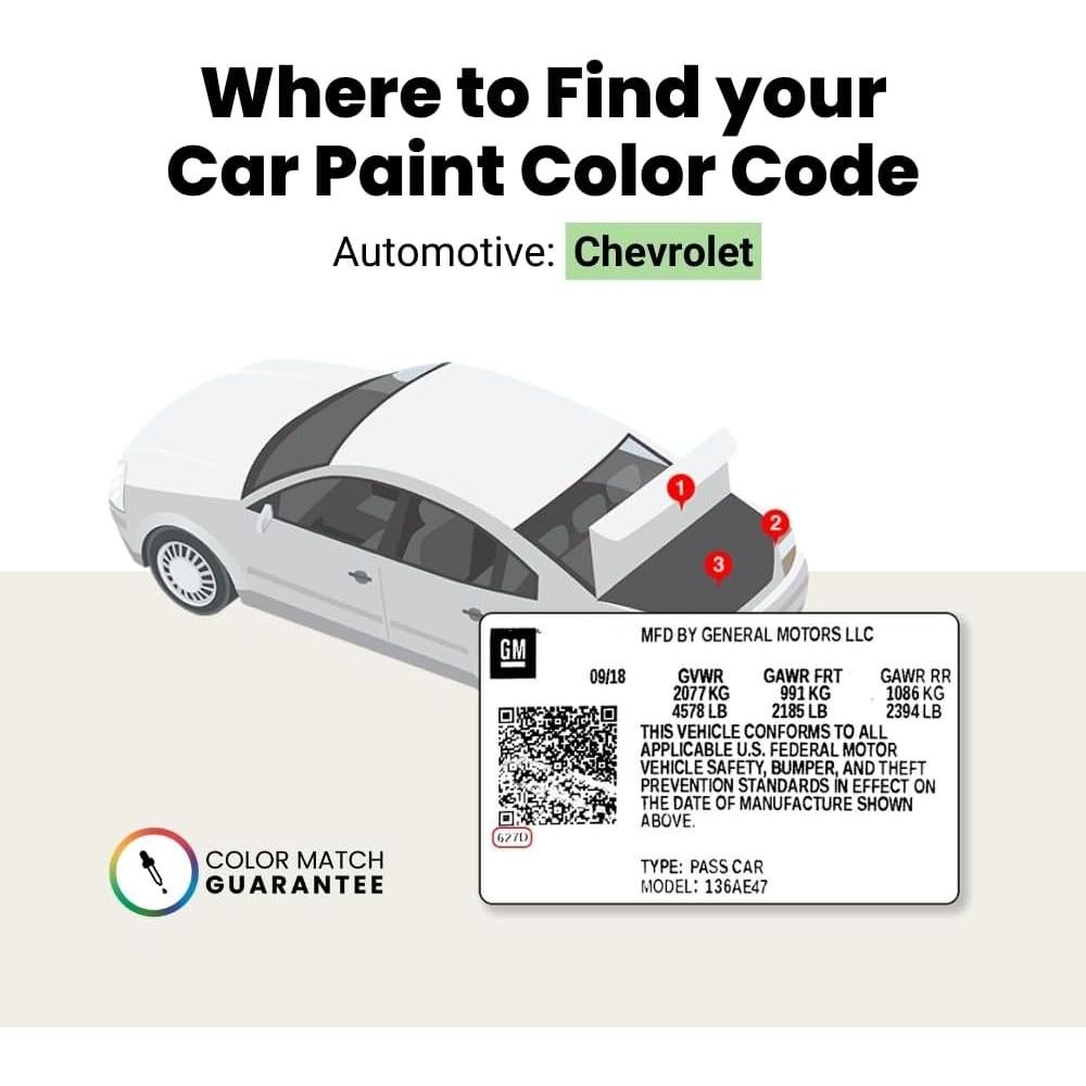 Kit de Pintura TouchUpDirect Rojo Cajún para Chevrolet - 10.5ml