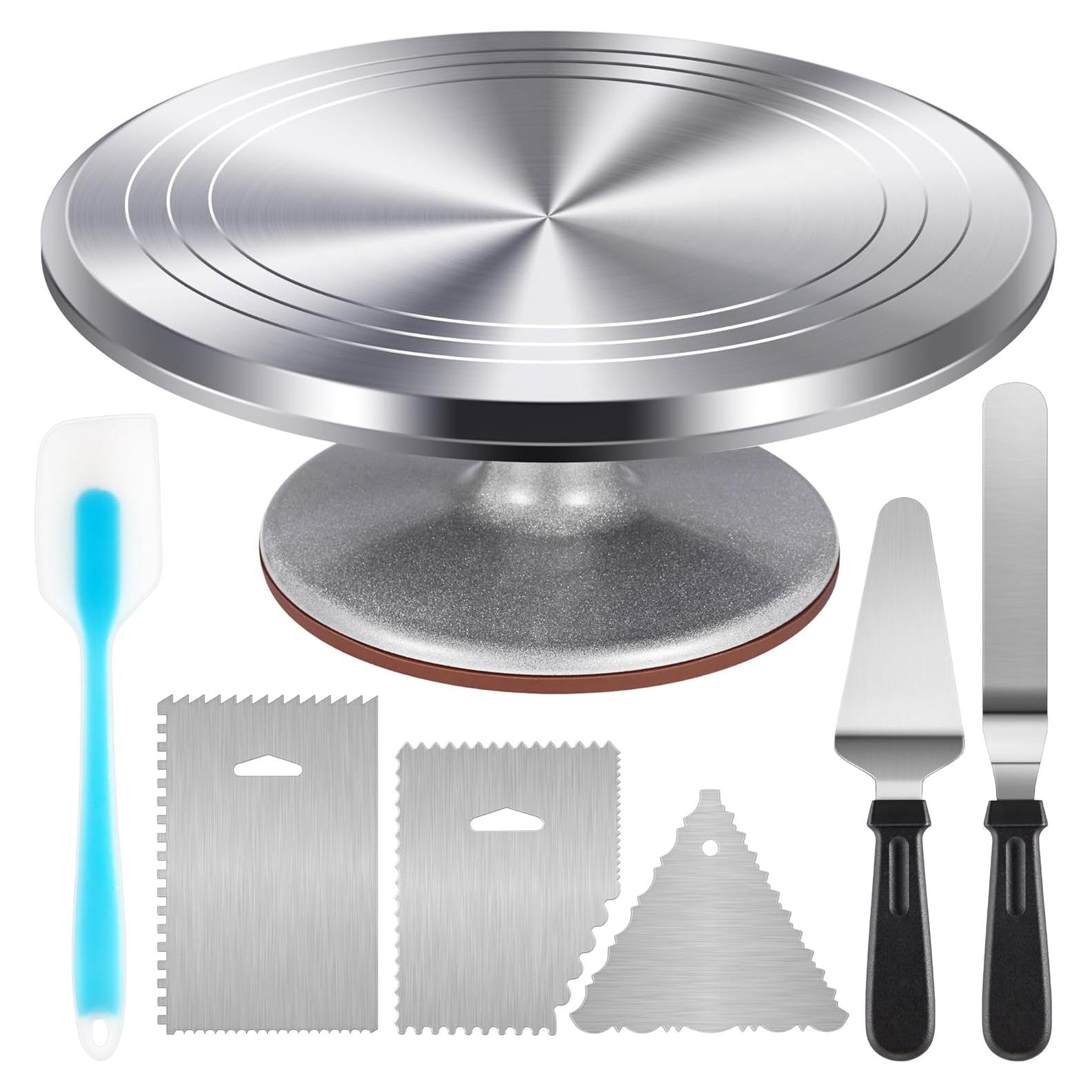 Juego de Decoración de Pasteles Kootek con Plato Giratorio 30 cm