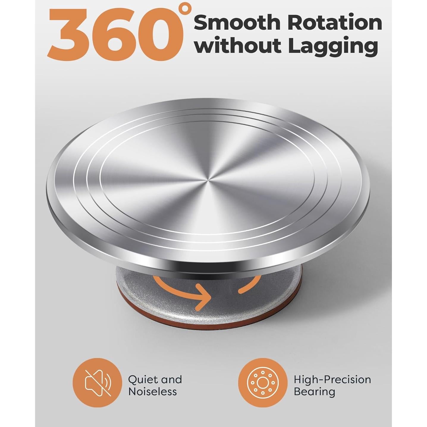 Juego de Decoración de Pasteles Kootek con Plato Giratorio 30 cm