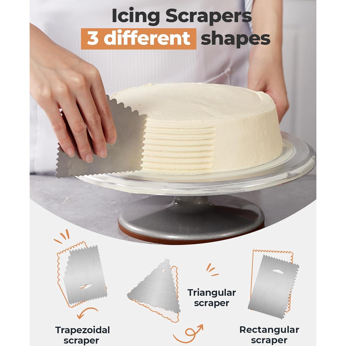 Juego de Decoración de Pasteles Kootek con Plato Giratorio 30 cm