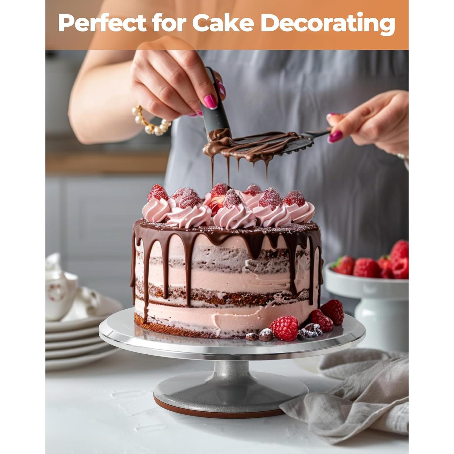 Juego de Decoración de Pasteles Kootek con Plato Giratorio 30 cm