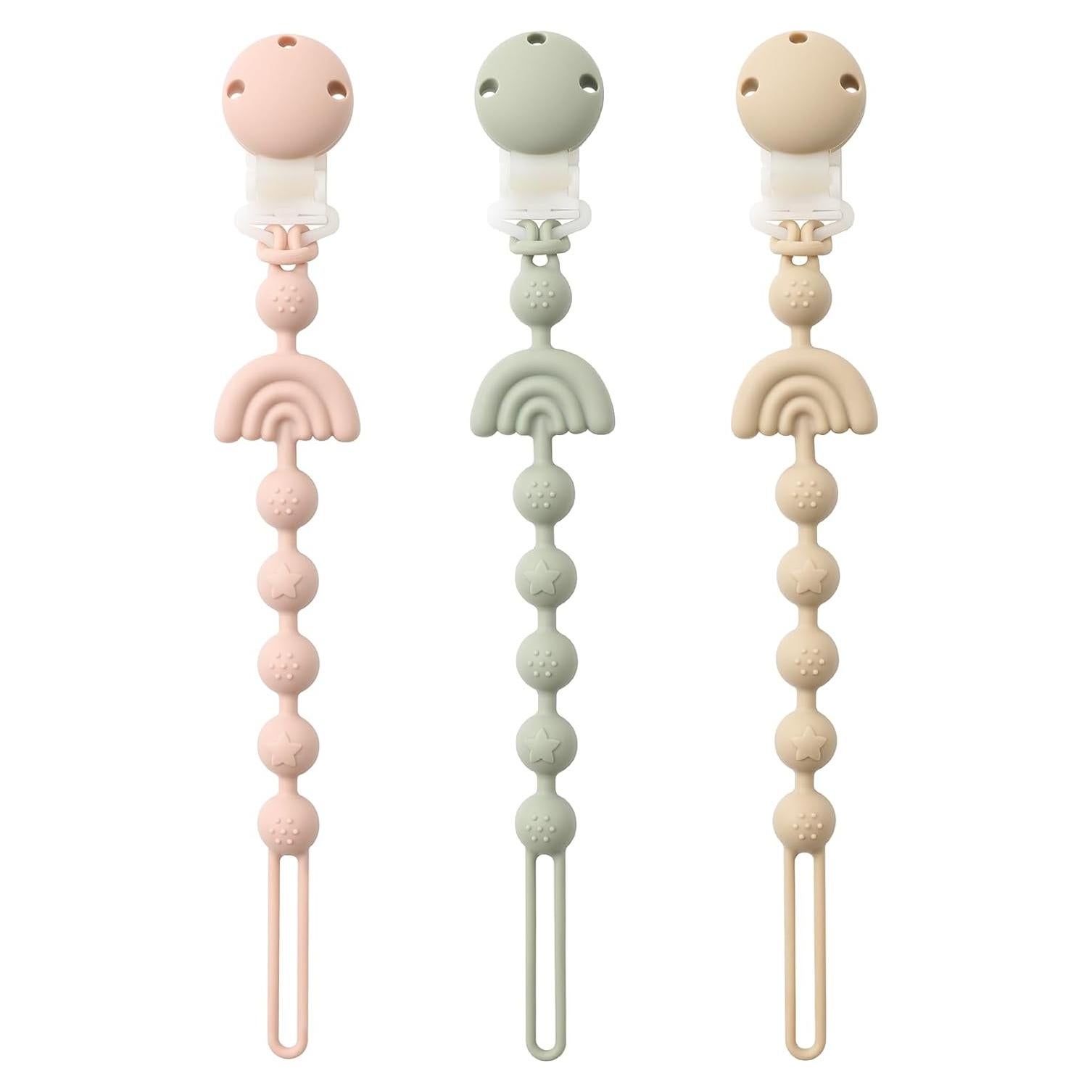 Clip de Chupete para Bebé Andy Bear Set de 3 Silicona