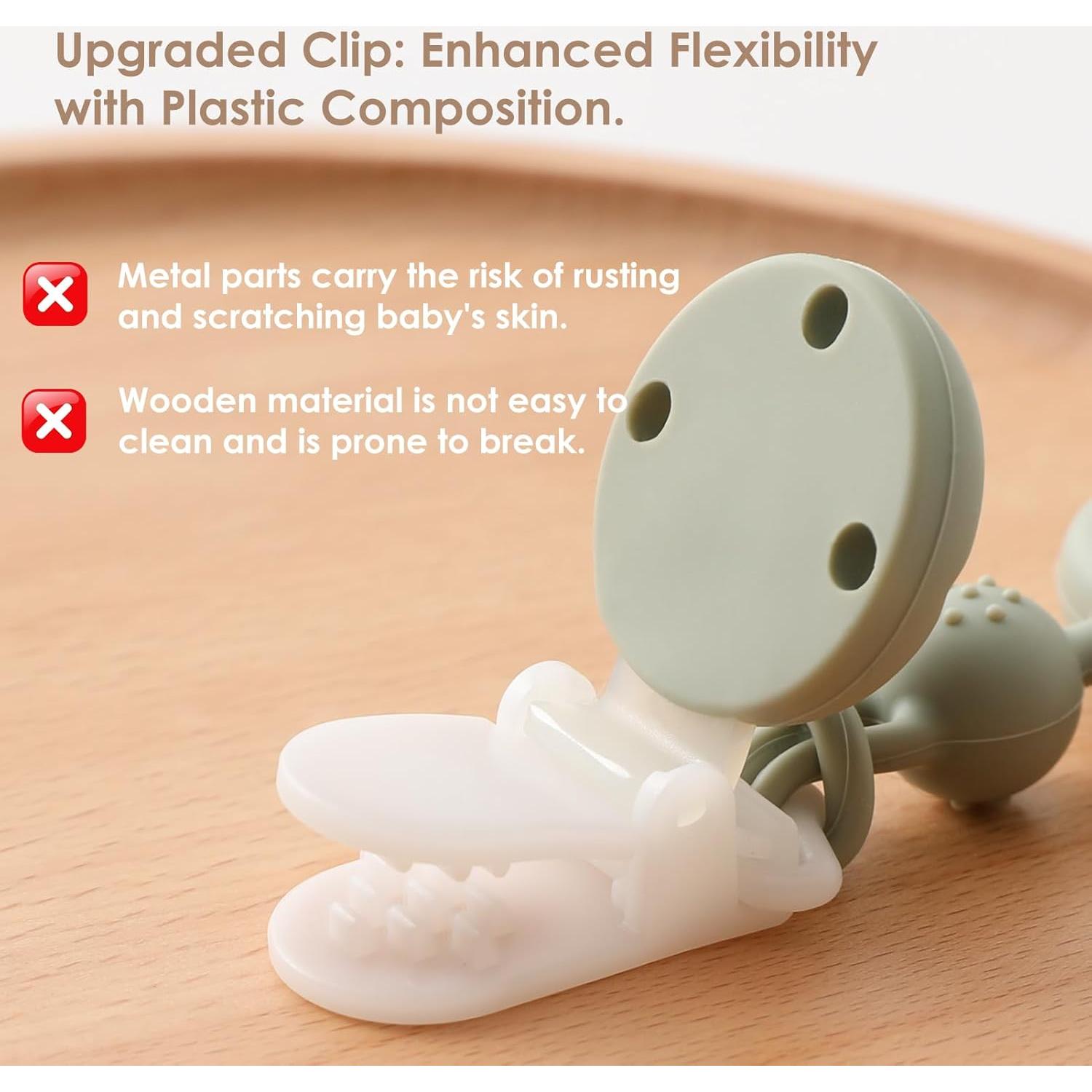 Clip de Chupete para Bebé Andy Bear Set de 3 Silicona