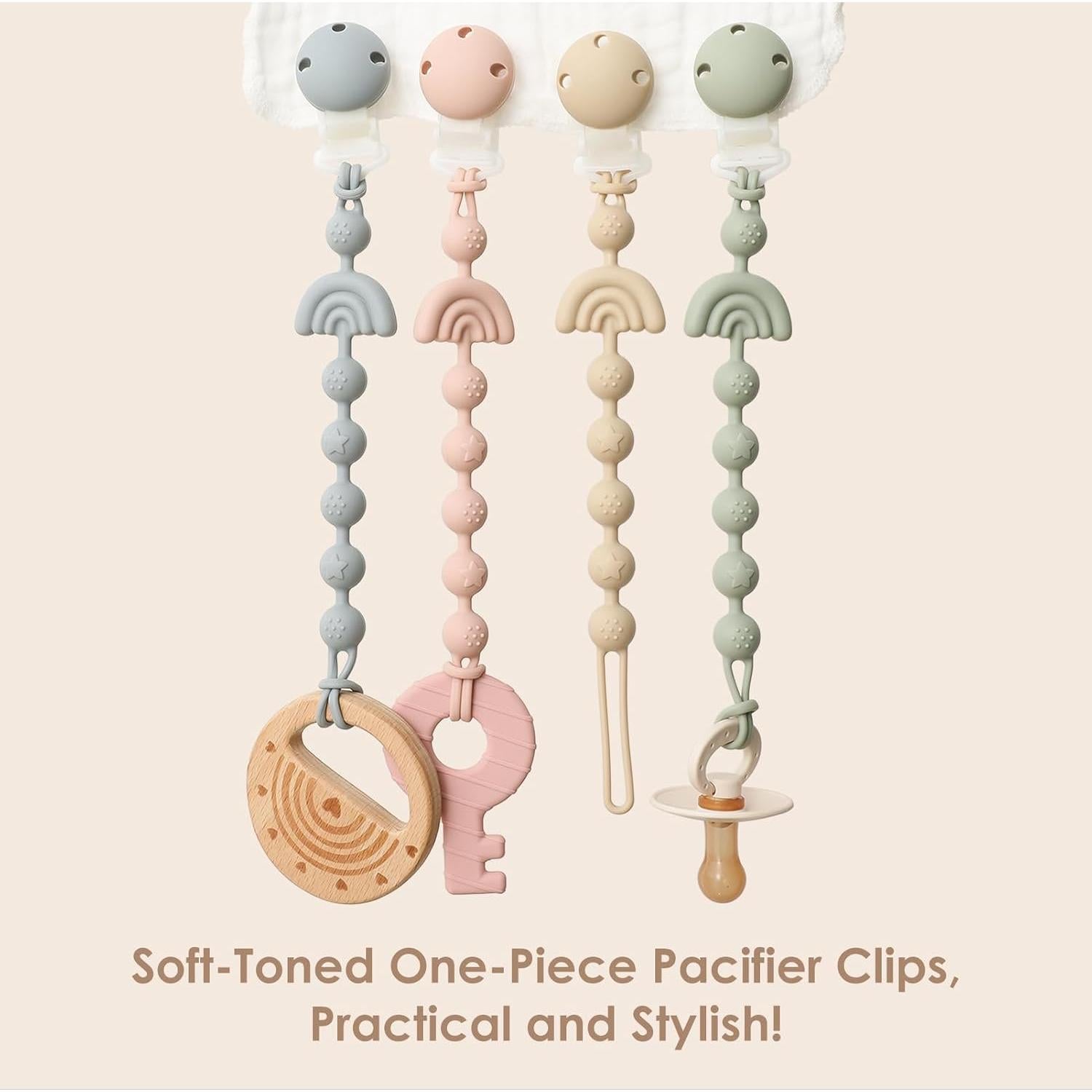 Clip de Chupete para Bebé Andy Bear Set de 3 Silicona