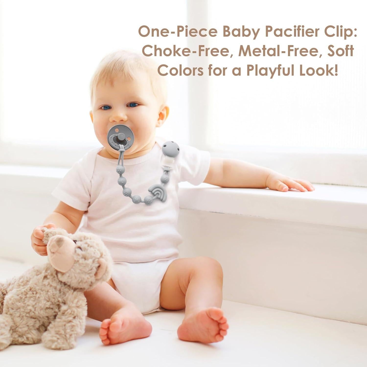 Clip de Chupete para Bebé Andy Bear Set de 3 Silicona