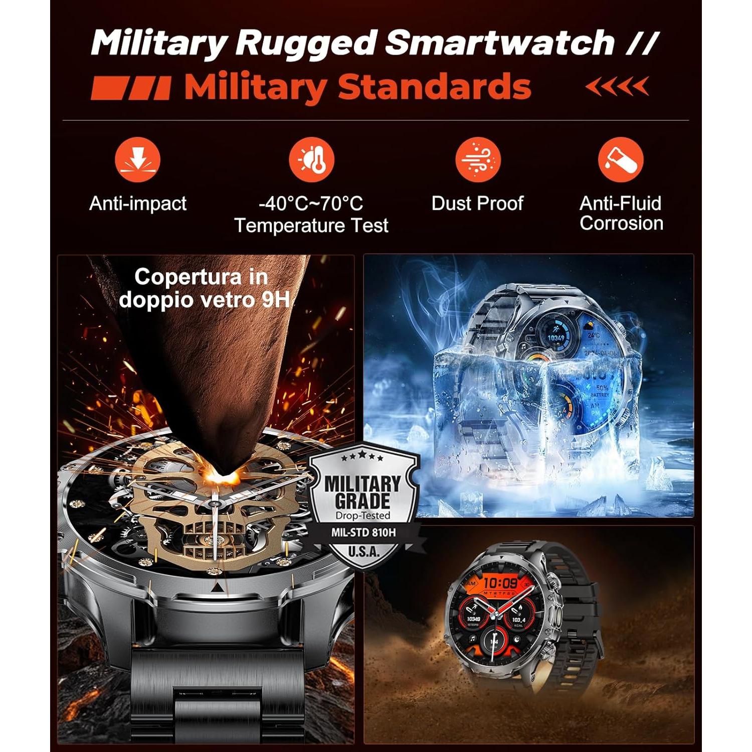 Reloj Inteligente LIGE FV15-A 1.85" HD, 800mAh, Salud y Fitness