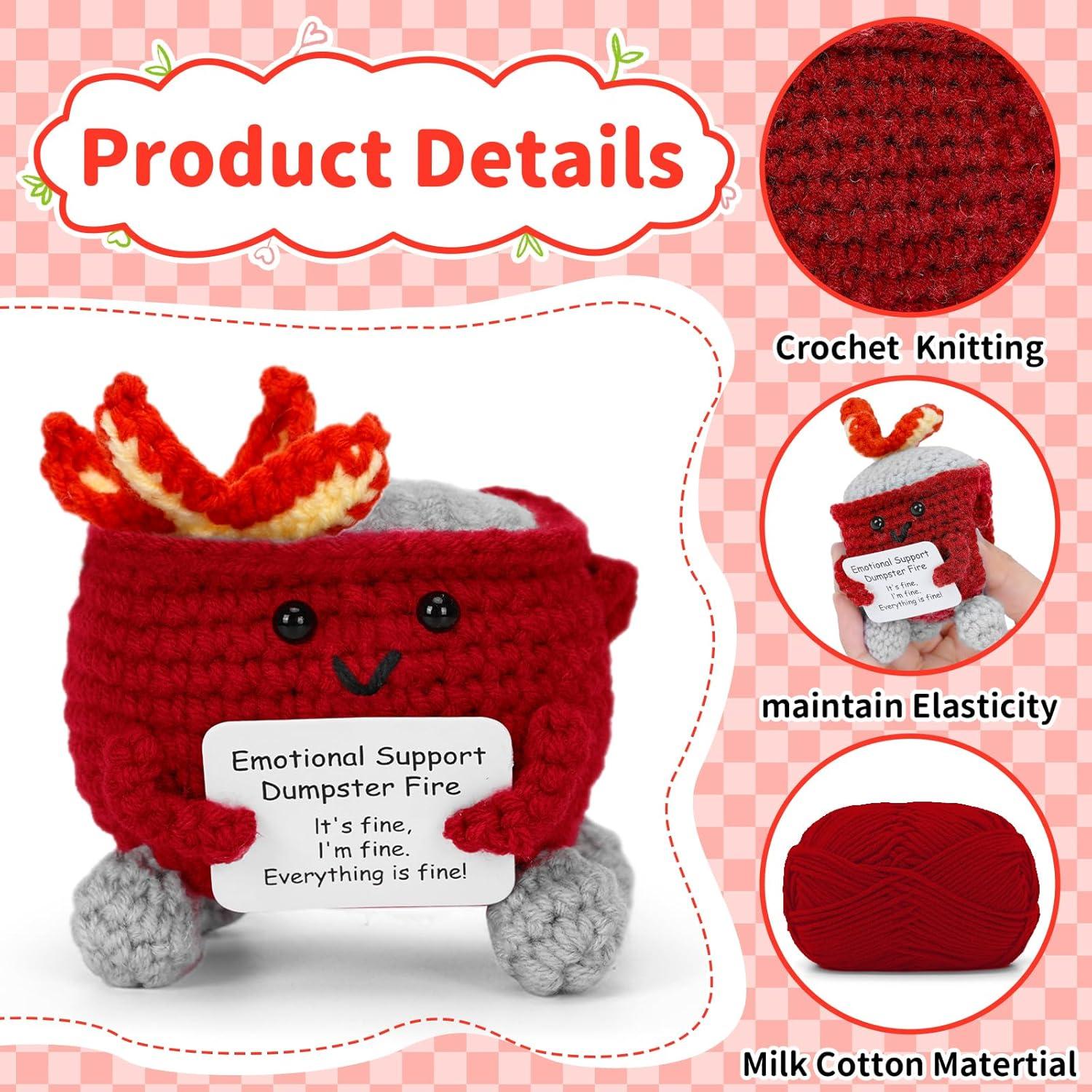 Muñeca de Ganchillo Fuego de Basura Keyrose con Tarjeta Positiva