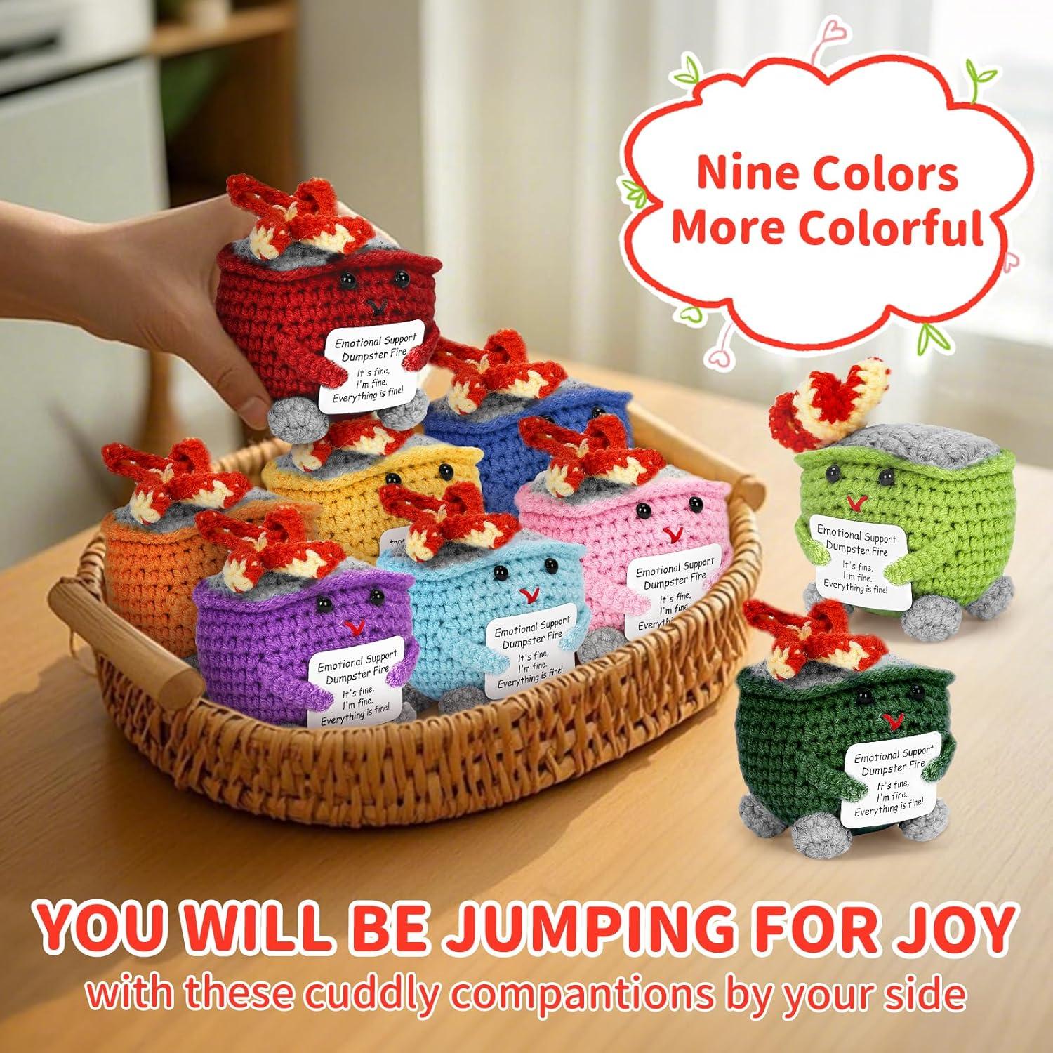 Muñeca de Ganchillo Fuego de Basura Keyrose con Tarjeta Positiva