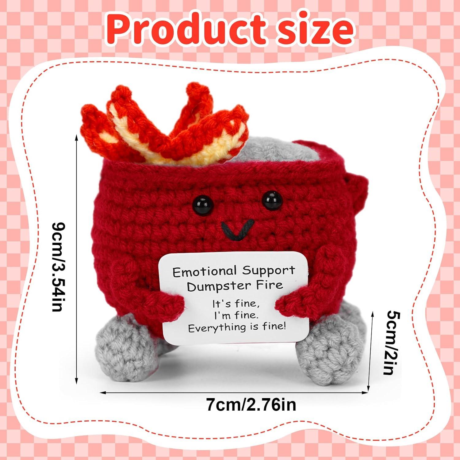 Muñeca de Ganchillo Fuego de Basura Keyrose con Tarjeta Positiva