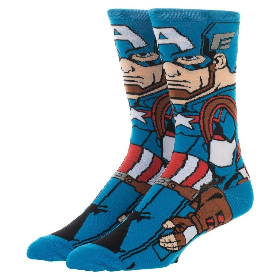 Calcetines Bioworld Marvel Capitán América Adulto 6-12