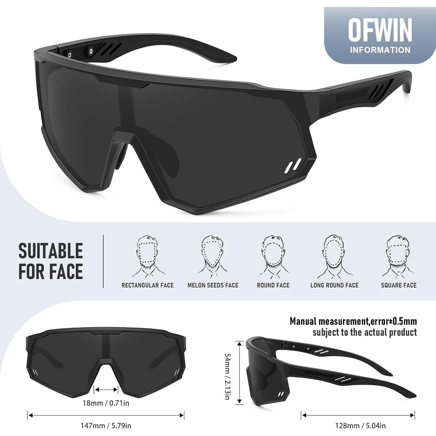 Gafas de Sol Deportivas Polarizadas OFWIN UV400 Unisex