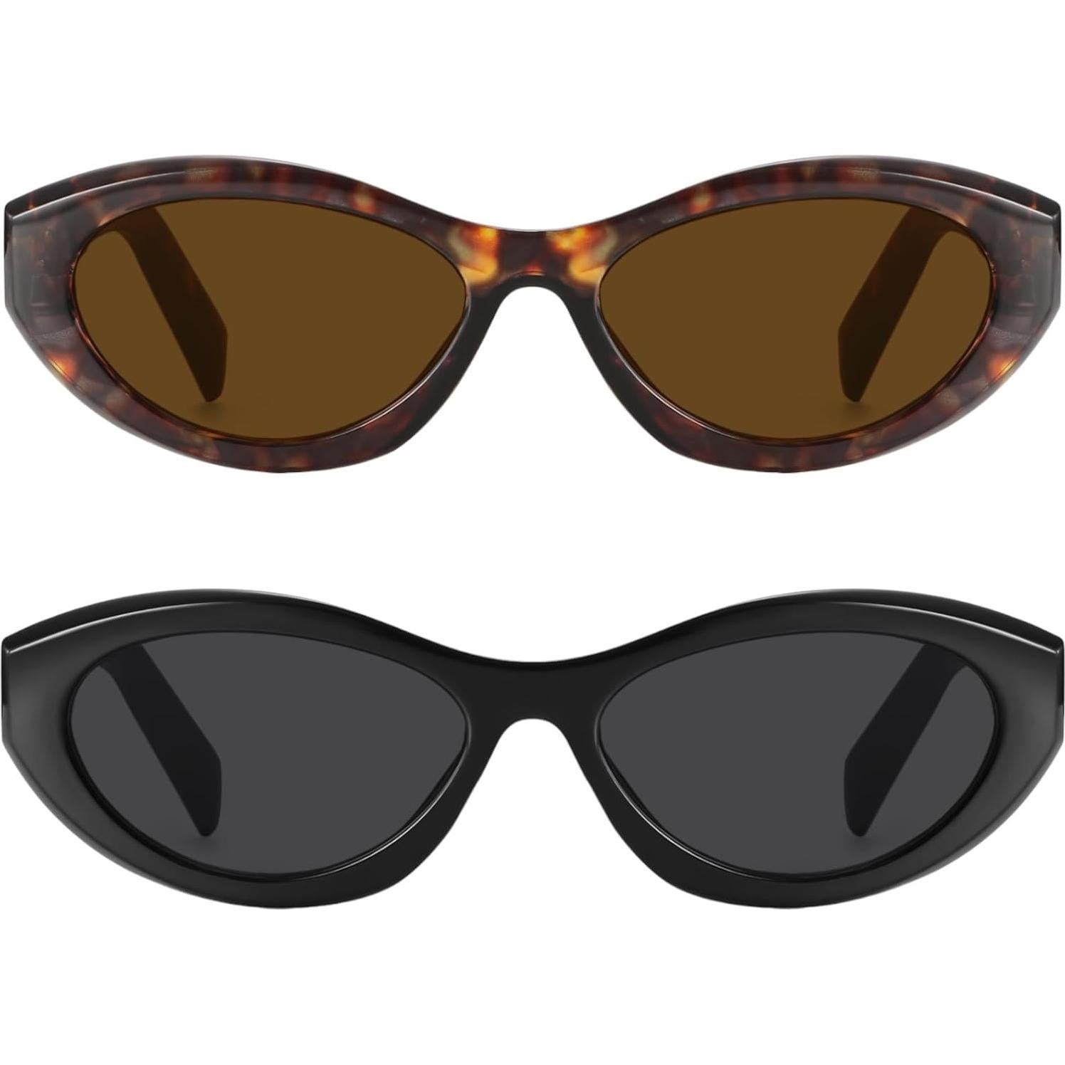 Gafas de sol ovaladas UV400 para mujer estilo retro