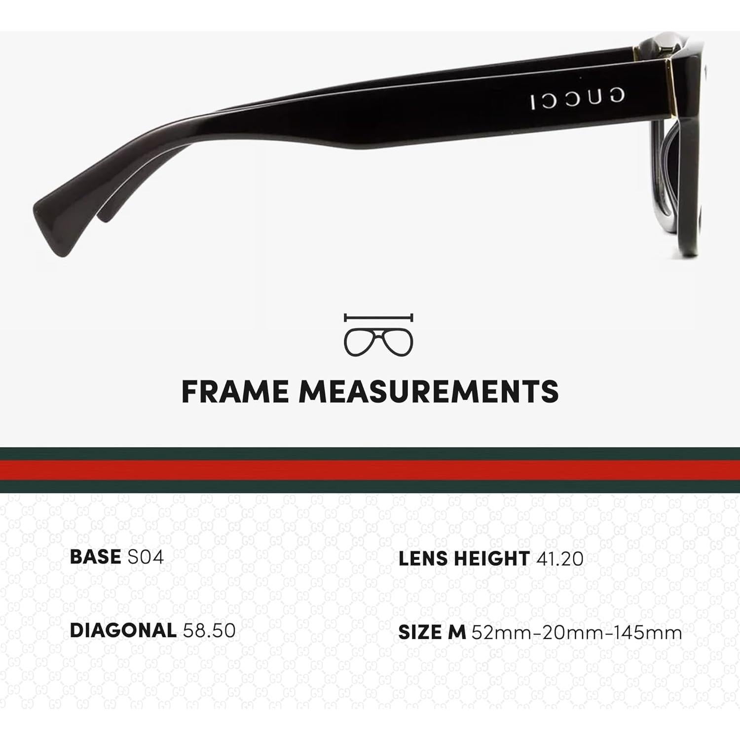 Gafas de Sol Gucci GG1138O Cuadradas Negras 52mm