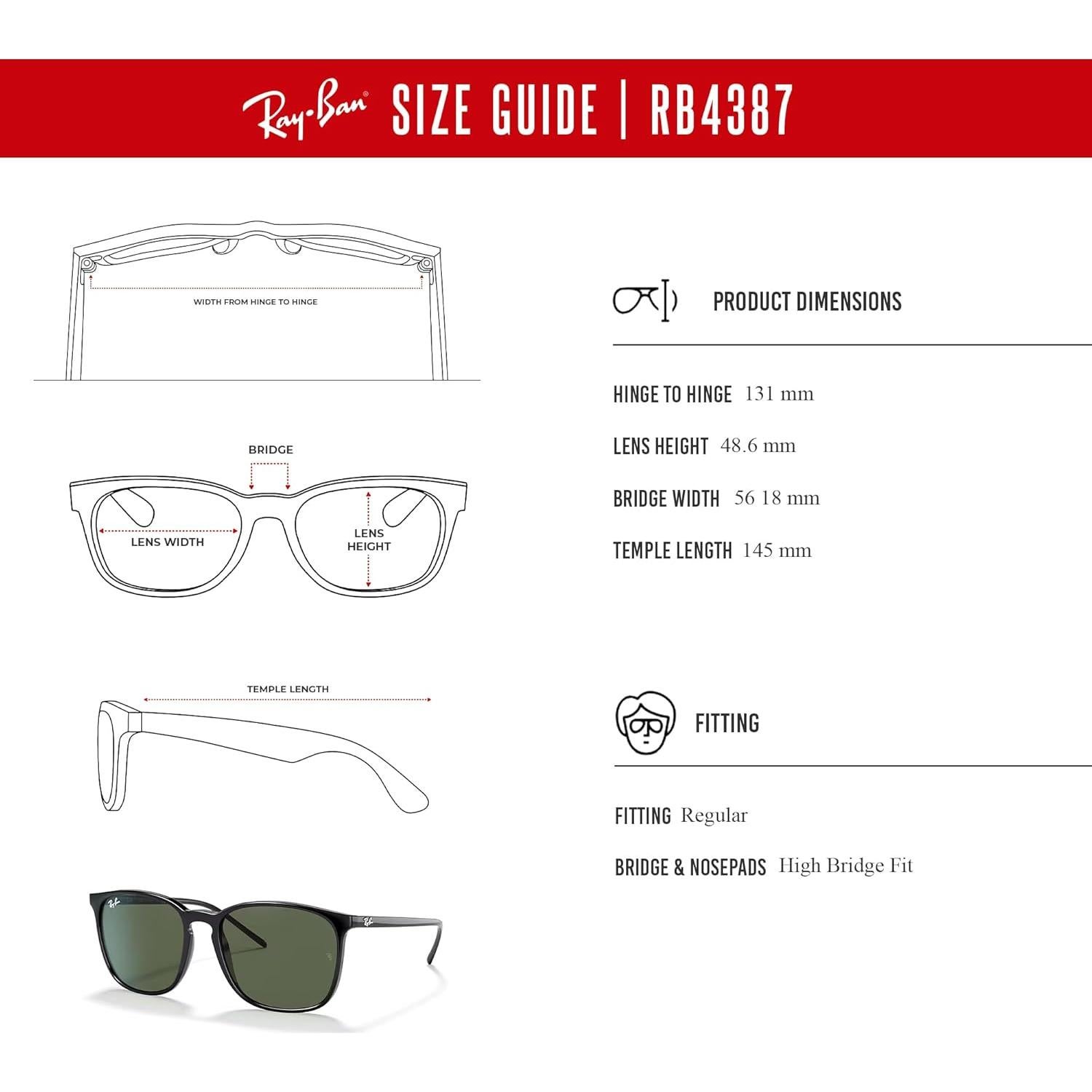 Gafas de Sol Ray-Ban RB4387 Unisex con Kit de Accesorios