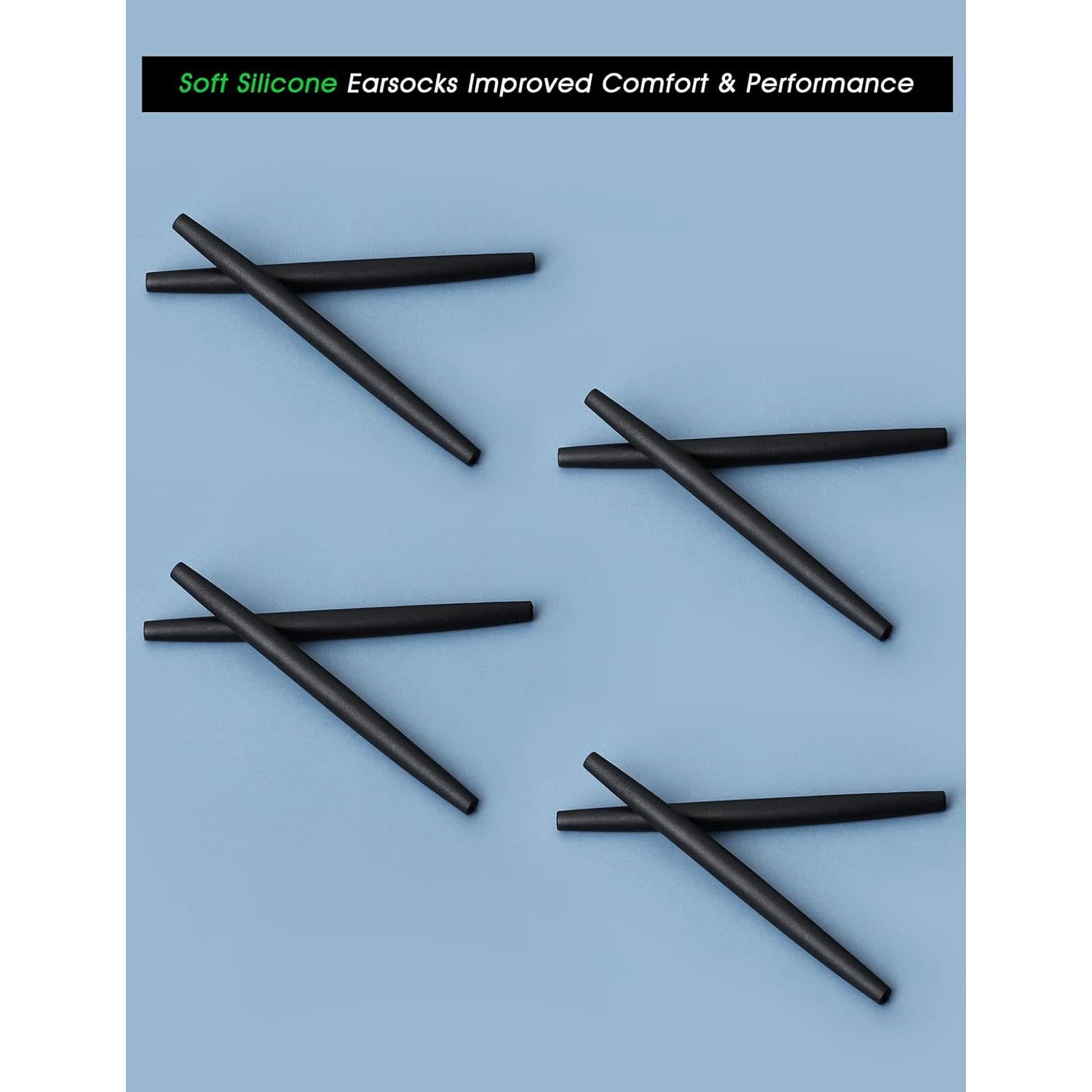 Calcetines de Silicona Acefrog para Gafas Oakley - 4 Pares Negros