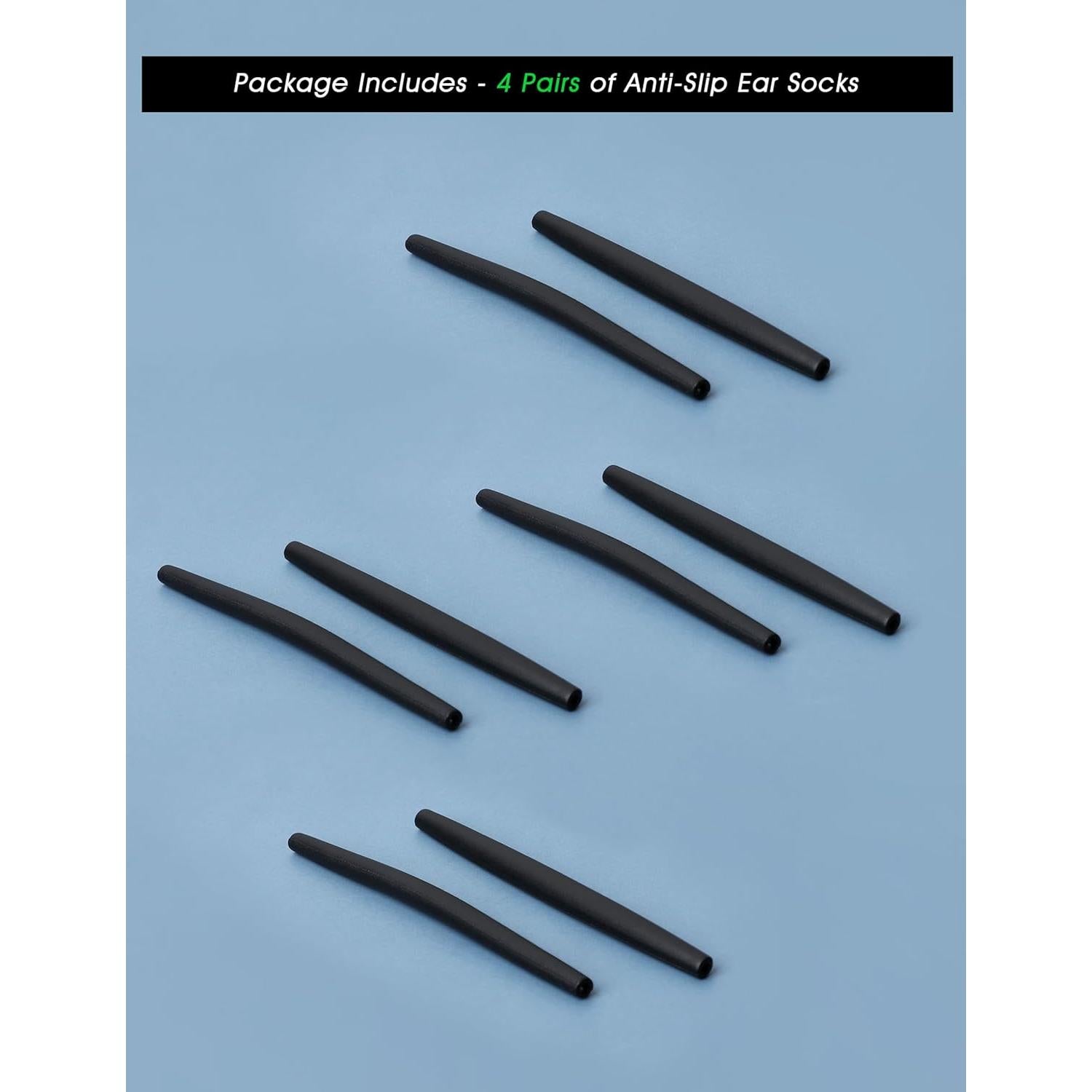 Calcetines de Silicona Acefrog para Gafas Oakley - 4 Pares Negros