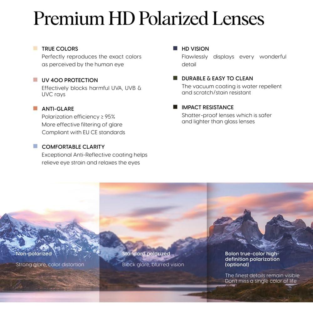 Gafas de Sol Cat Eye Bolon BL3211 53mm Negro Brillante