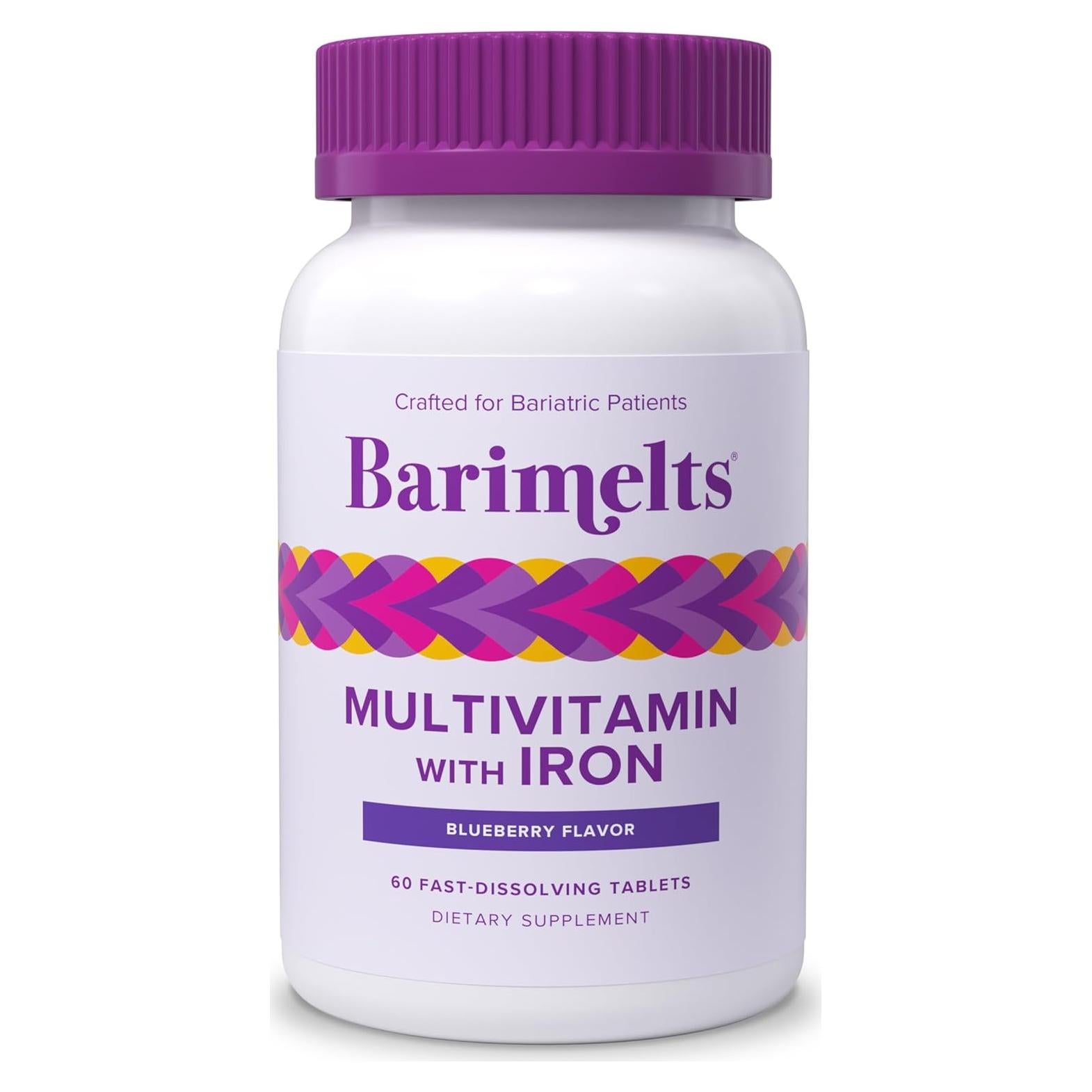 Multivitamina Bariátrica BariMelts con Hierro 60 Tabletas Arándano
