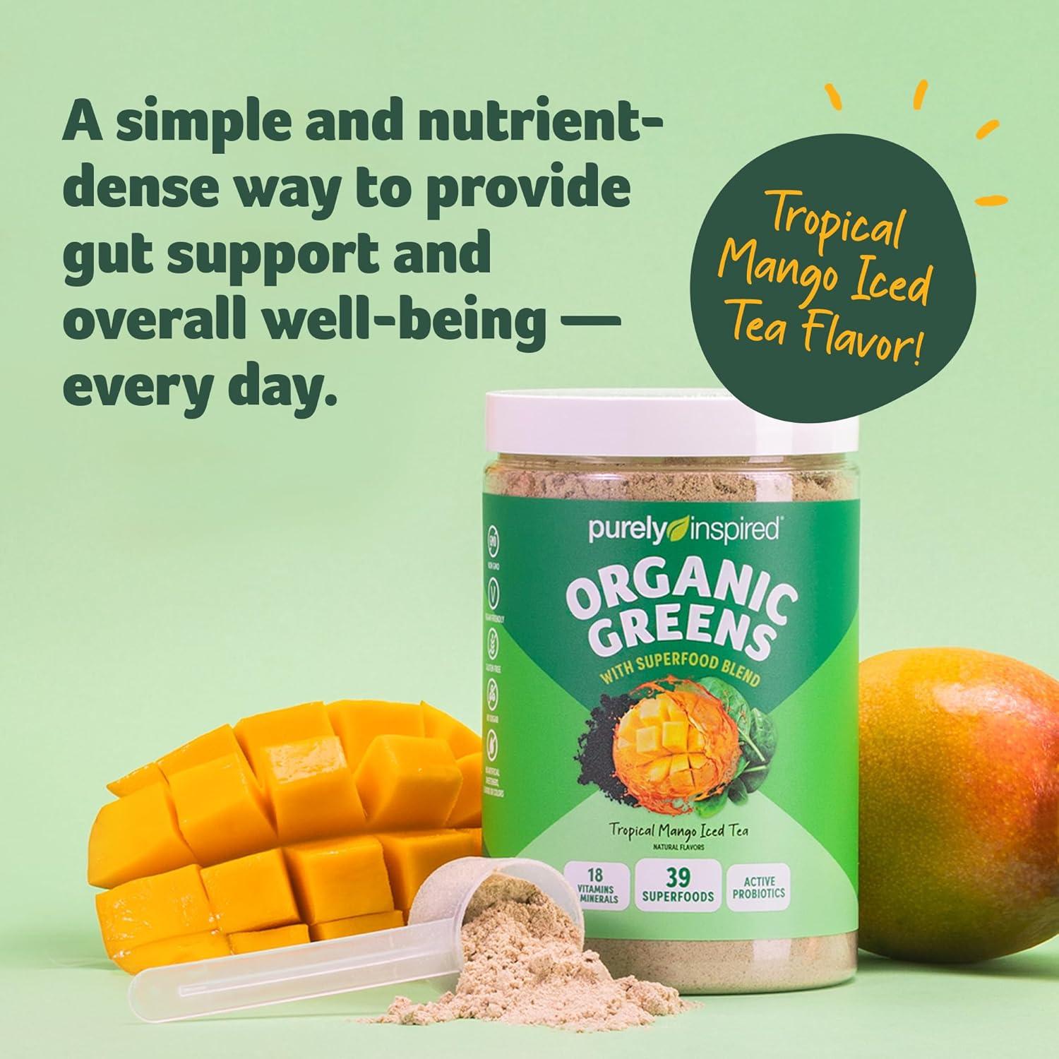 Batido Verde Orgánico Purely Inspired 311g Sabor Mango