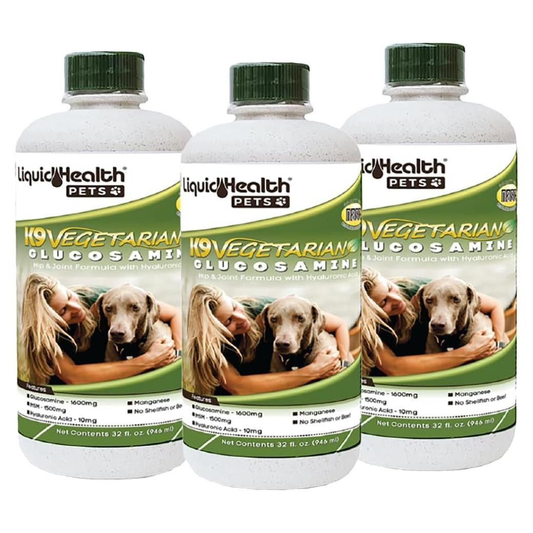 Liquid Health K9 Jugo Vegetariano de Glucosamina 3 Paquete