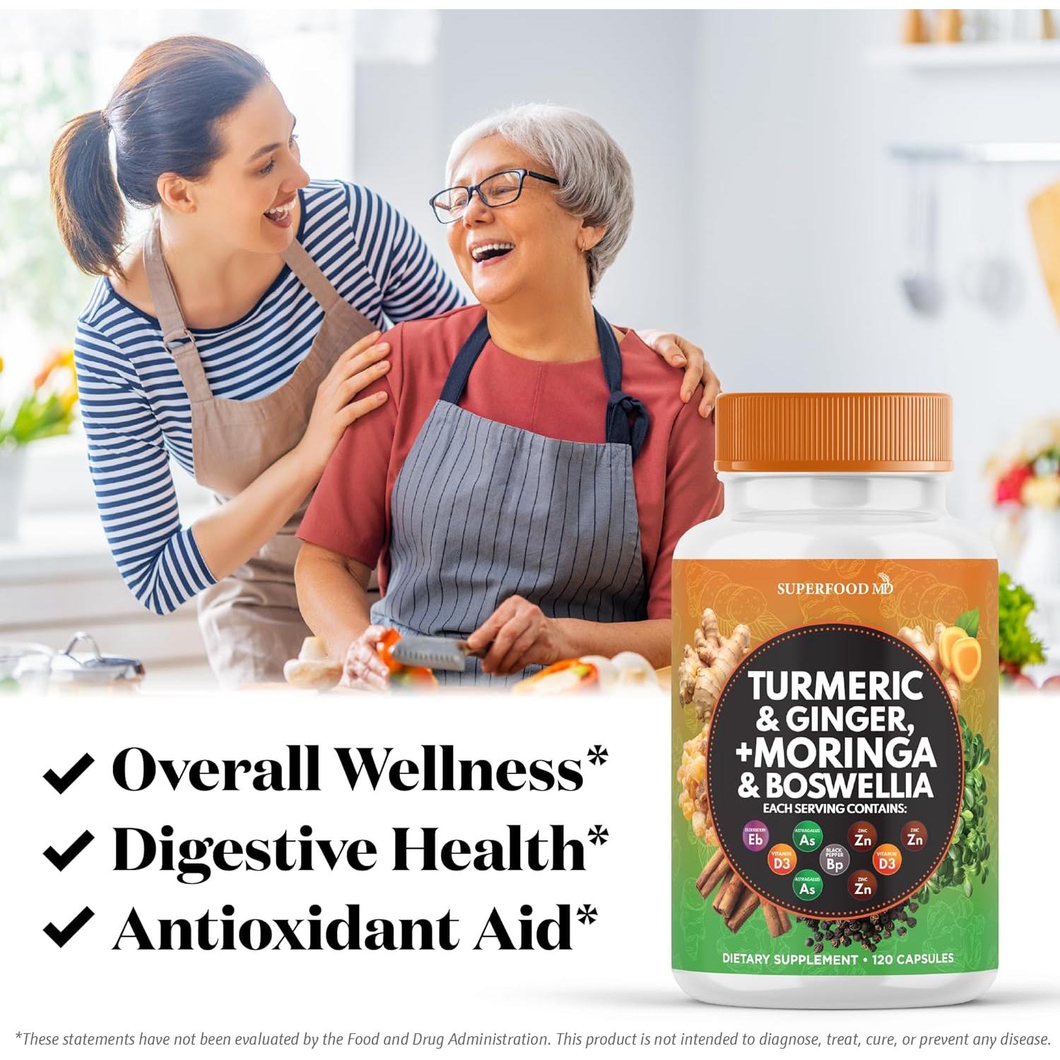 Suplemento Articular Superfood MD 240 Cápsulas Moringa Cúrcuma