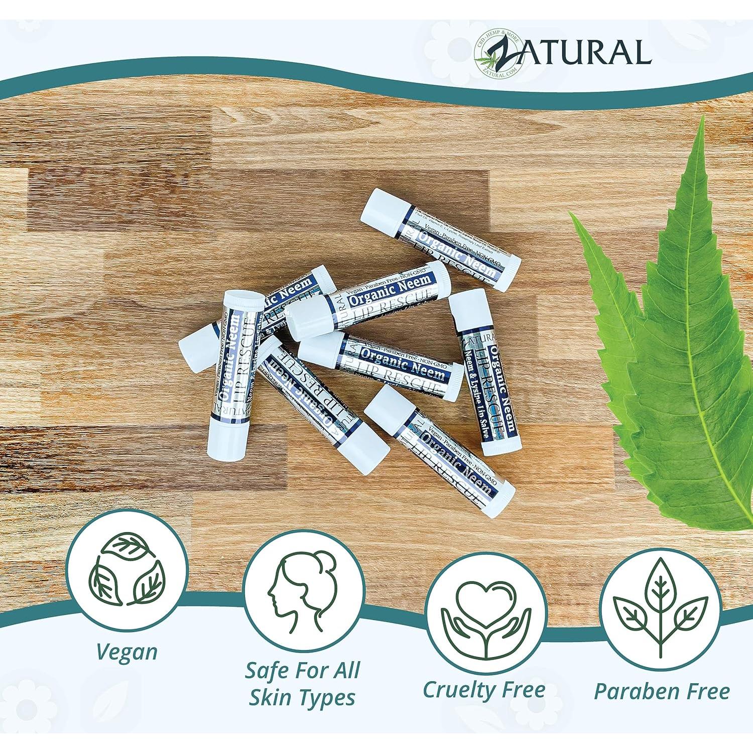 Bálsamo Labial Zatural Neem con L-Lisina 15cm Hidratante