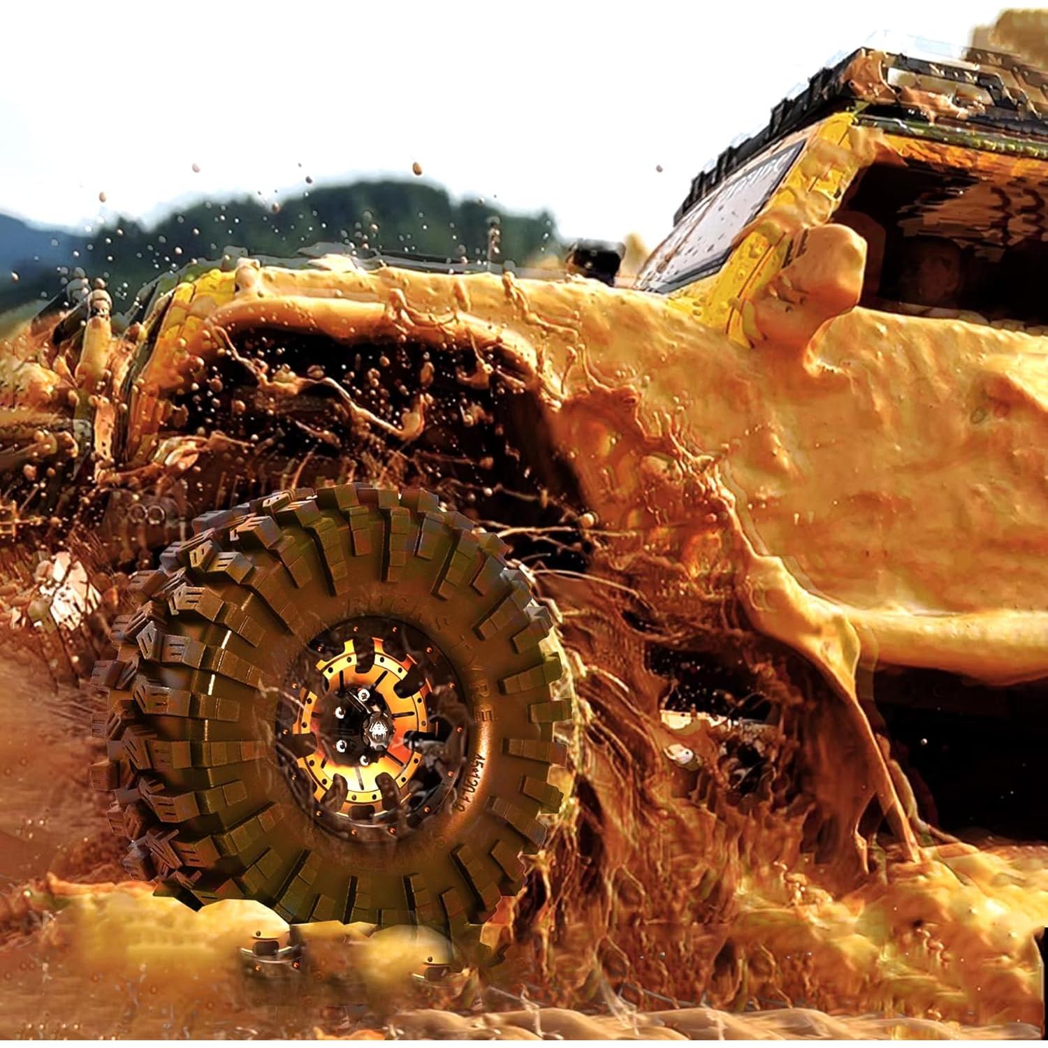 Ruedas y Neumáticos Beadlock 1.9 REDSPIDER para RC 1/10 Oro