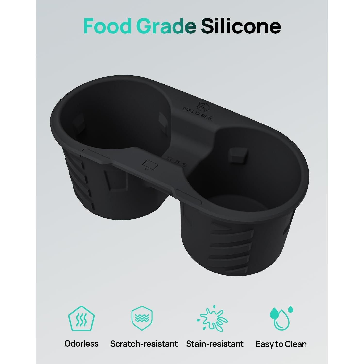 Inserto Portavasos HALOBLK para Tesla Model Y y 3 2021-2024