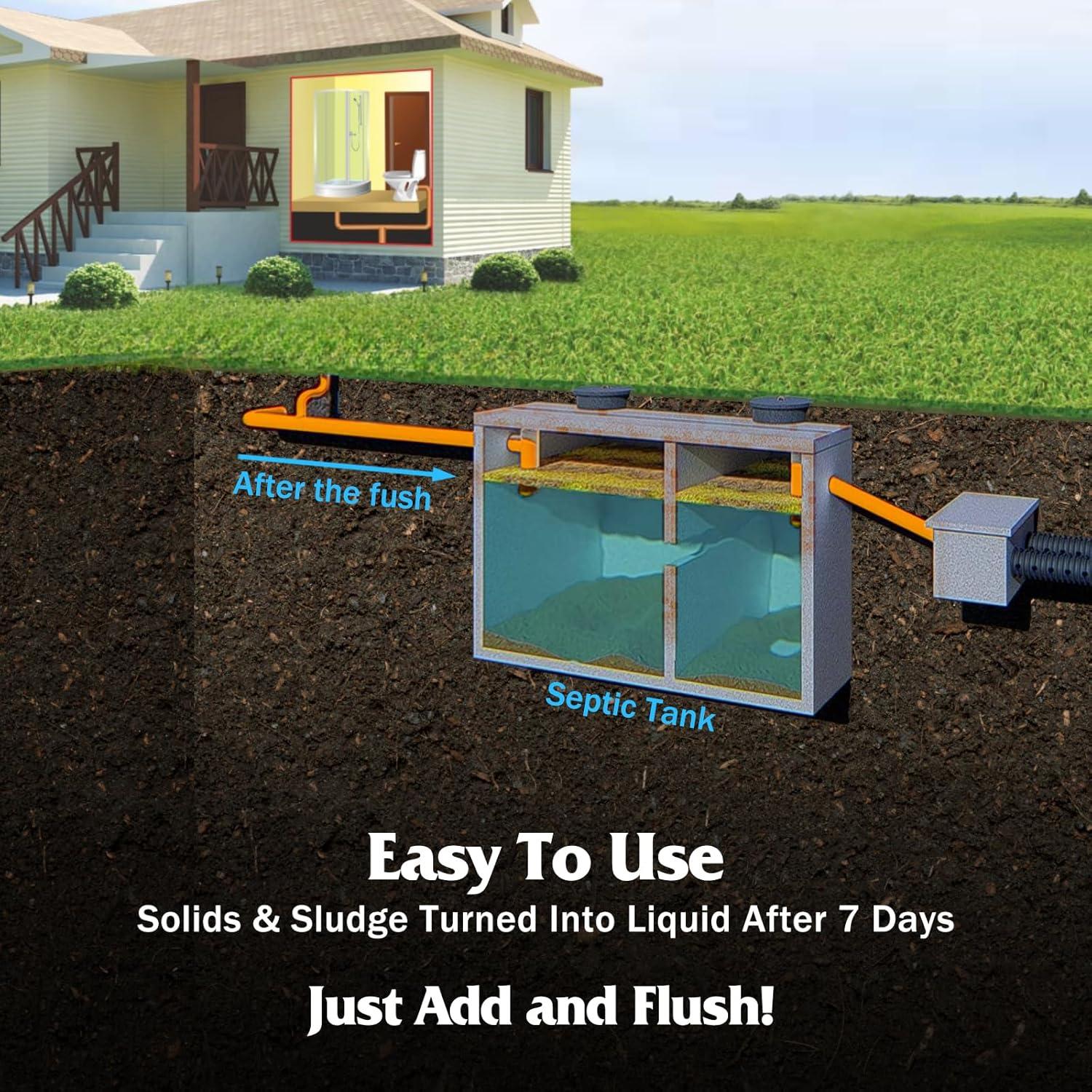 Tratamiento de Tanque Séptico USKICH - 12 Paquetes Bacterias Vivas