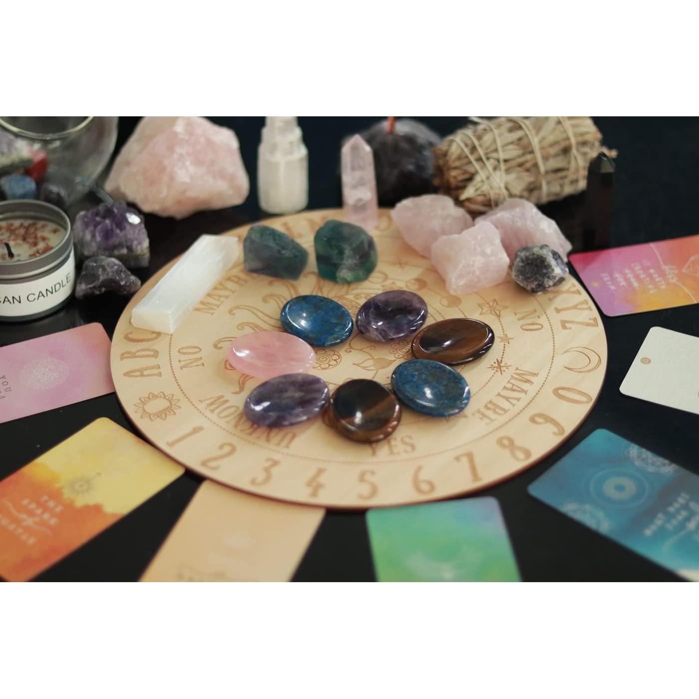 Conjunto de Piedras de Preocupación YATOJUZI 4PCS 7 Chakras