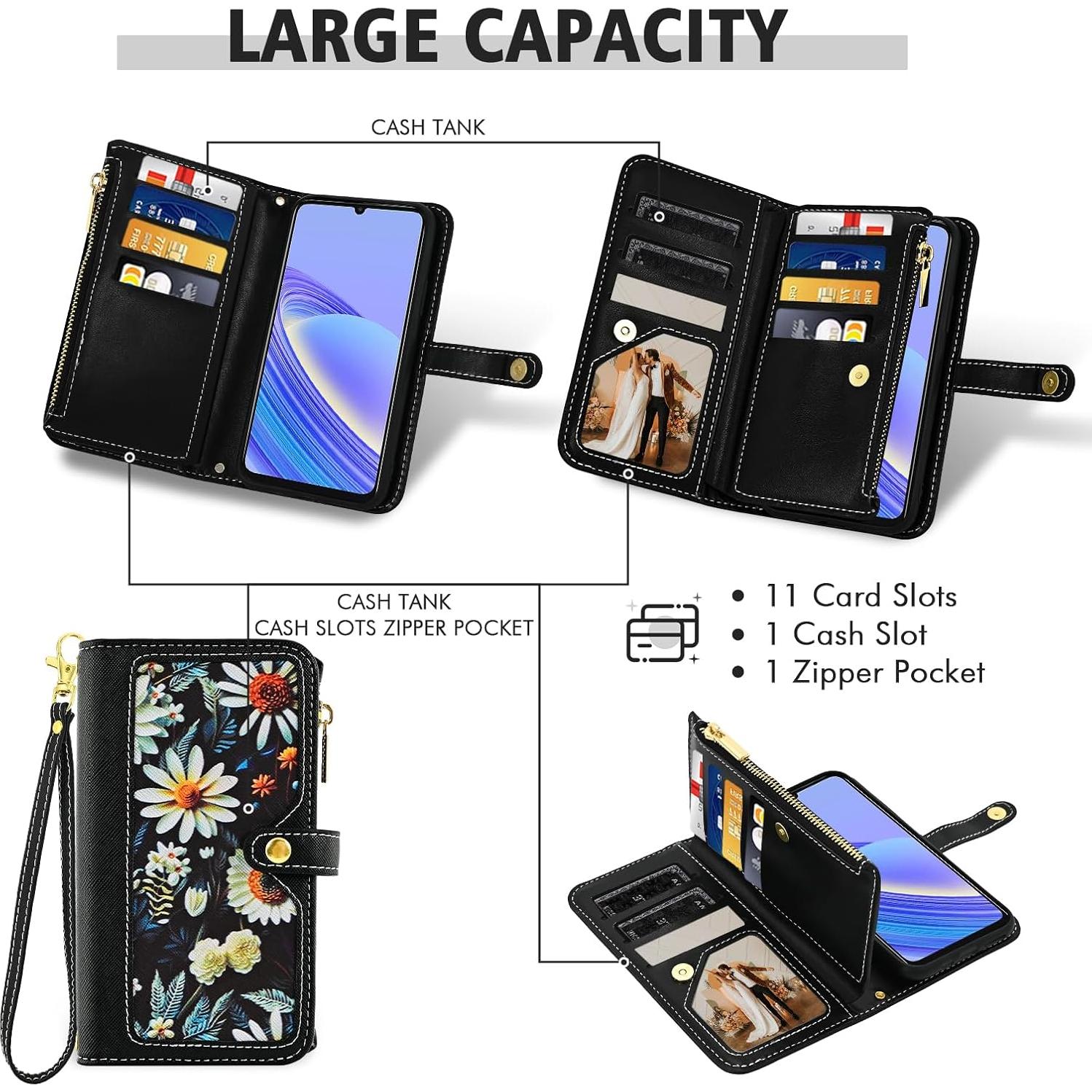 Funda Billetera Furiet para TCL 40 SE - Cuero PU Negro