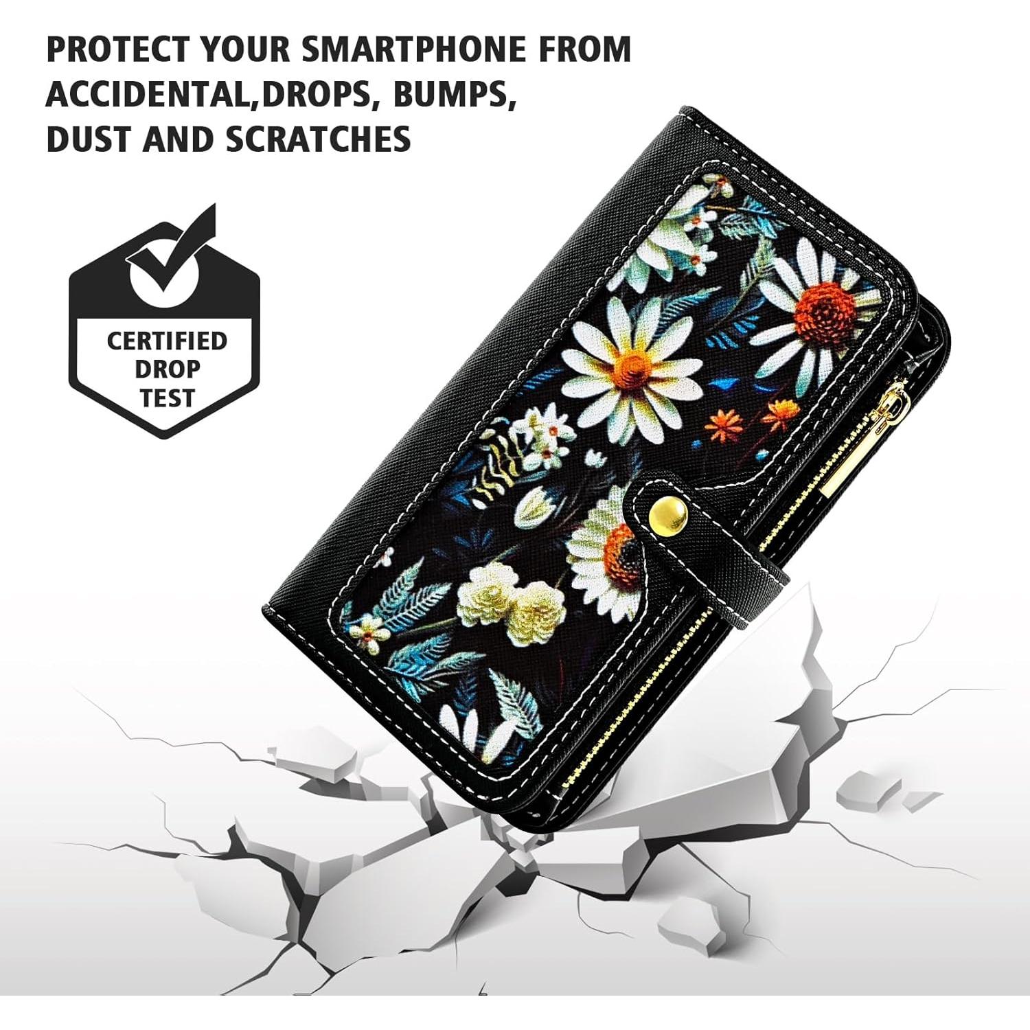 Funda Billetera Furiet para TCL 40 SE - Cuero PU Negro