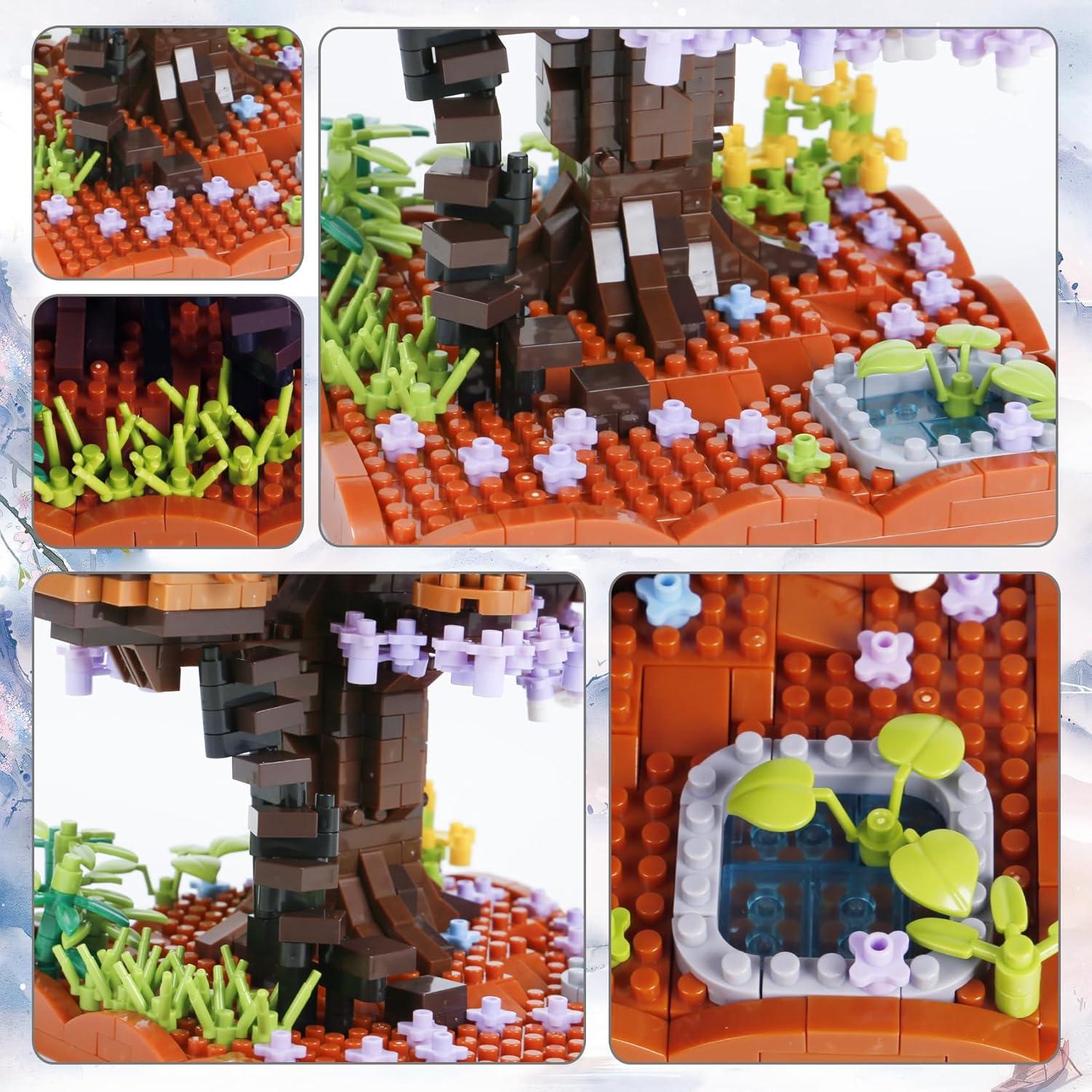 Set de Construcción Micro Bloques Bonsái Cereza 2008 Piezas Bibilock