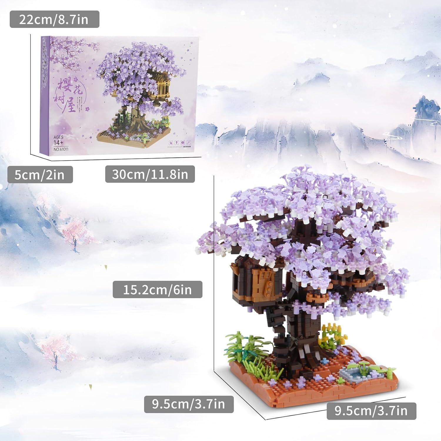 Set de Construcción Micro Bloques Bonsái Cereza 2008 Piezas Bibilock