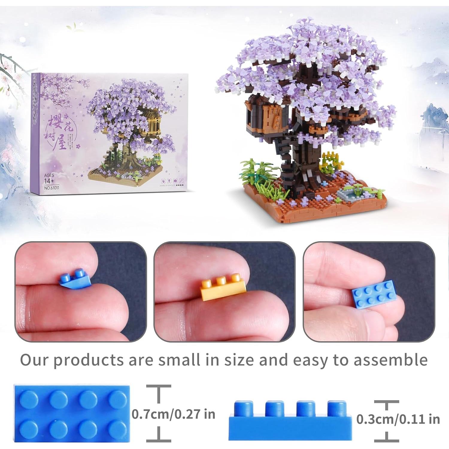 Set de Construcción Micro Bloques Bonsái Cereza 2008 Piezas Bibilock