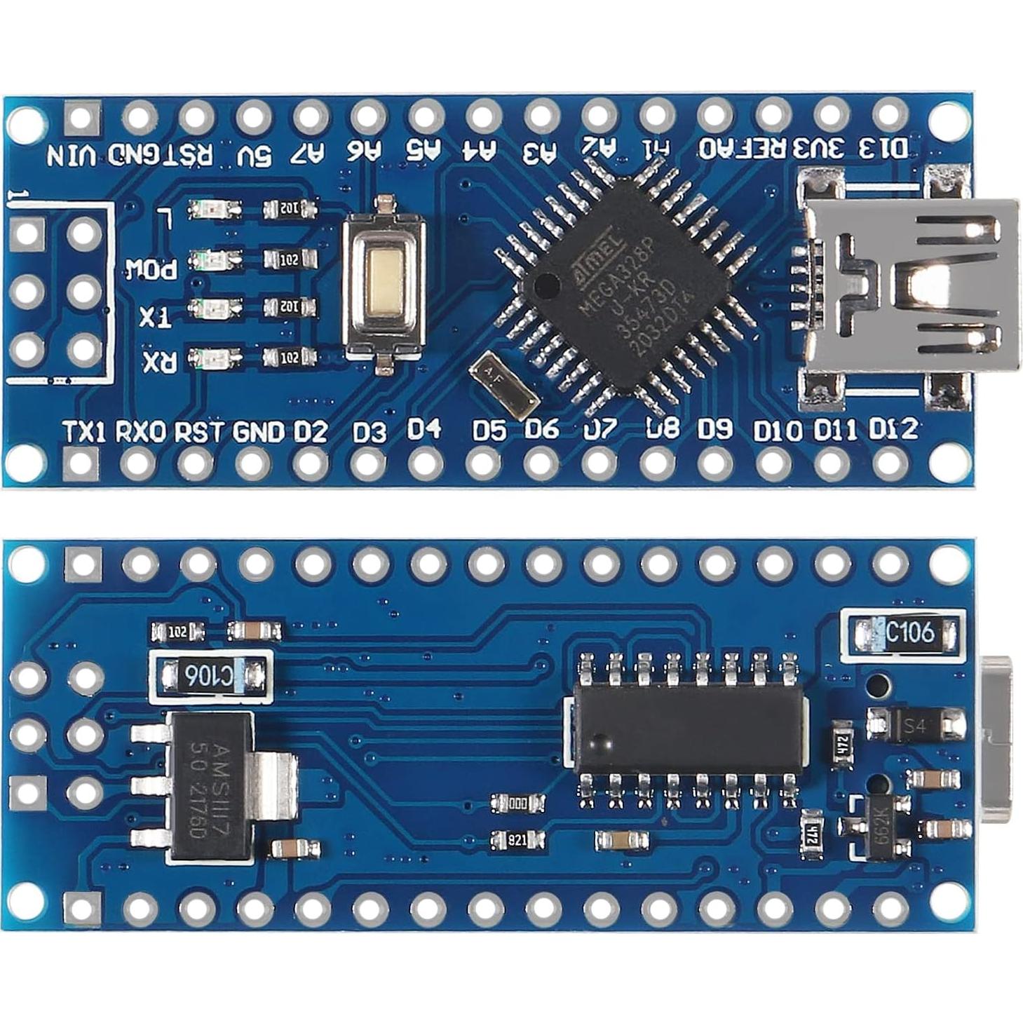 4 Placas Nano V3.0 ATmega328P CH340 5V Microcontrolador