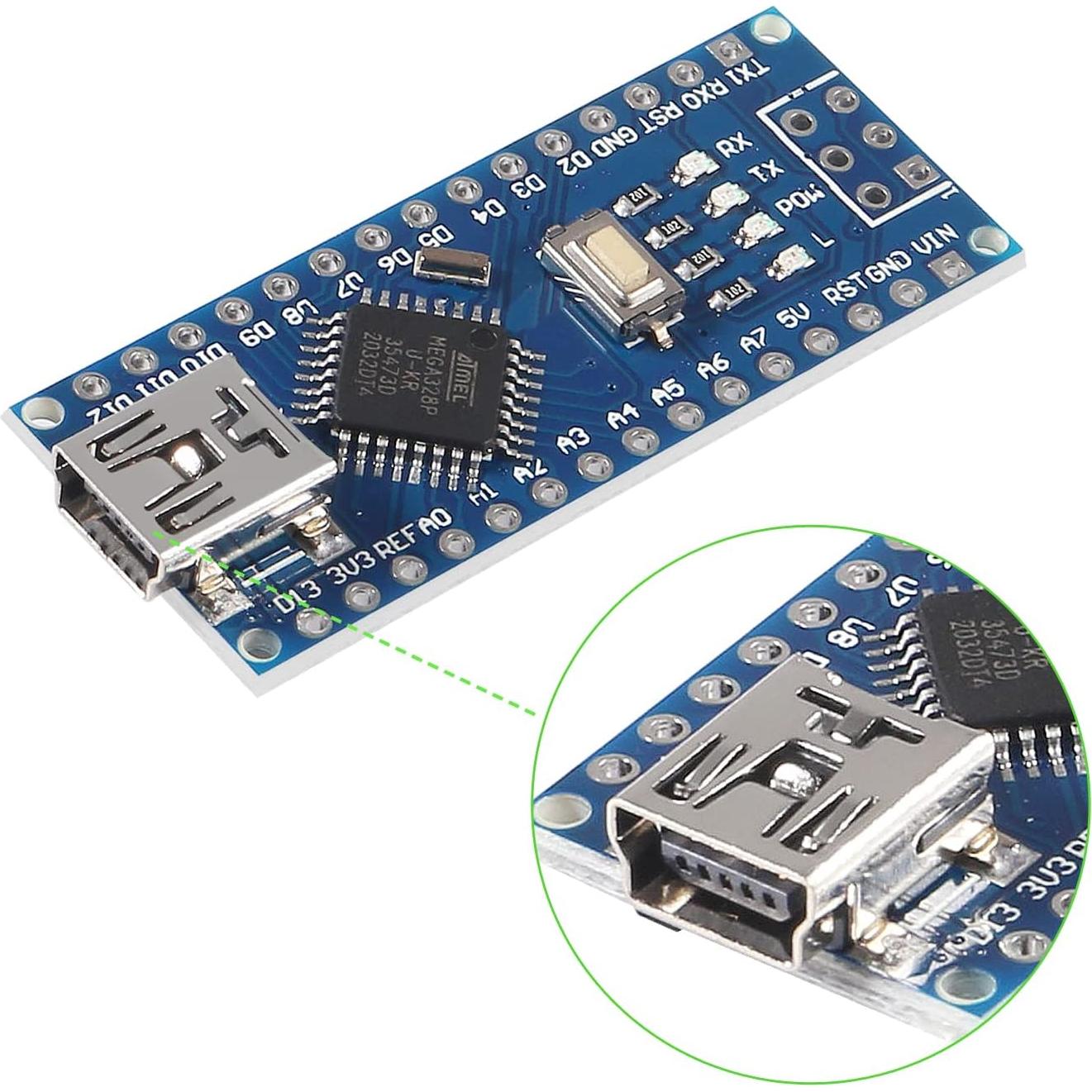 4 Placas Nano V3.0 ATmega328P CH340 5V Microcontrolador