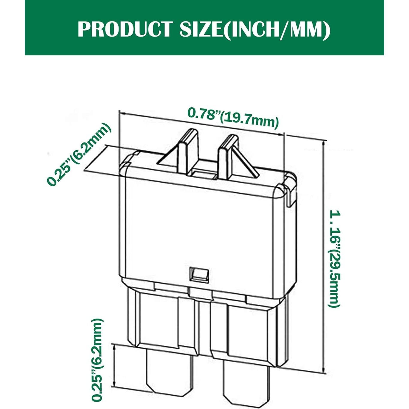Kit de Fusibles Manual Resettable LENKRAD 5A a 30A para Automóvil