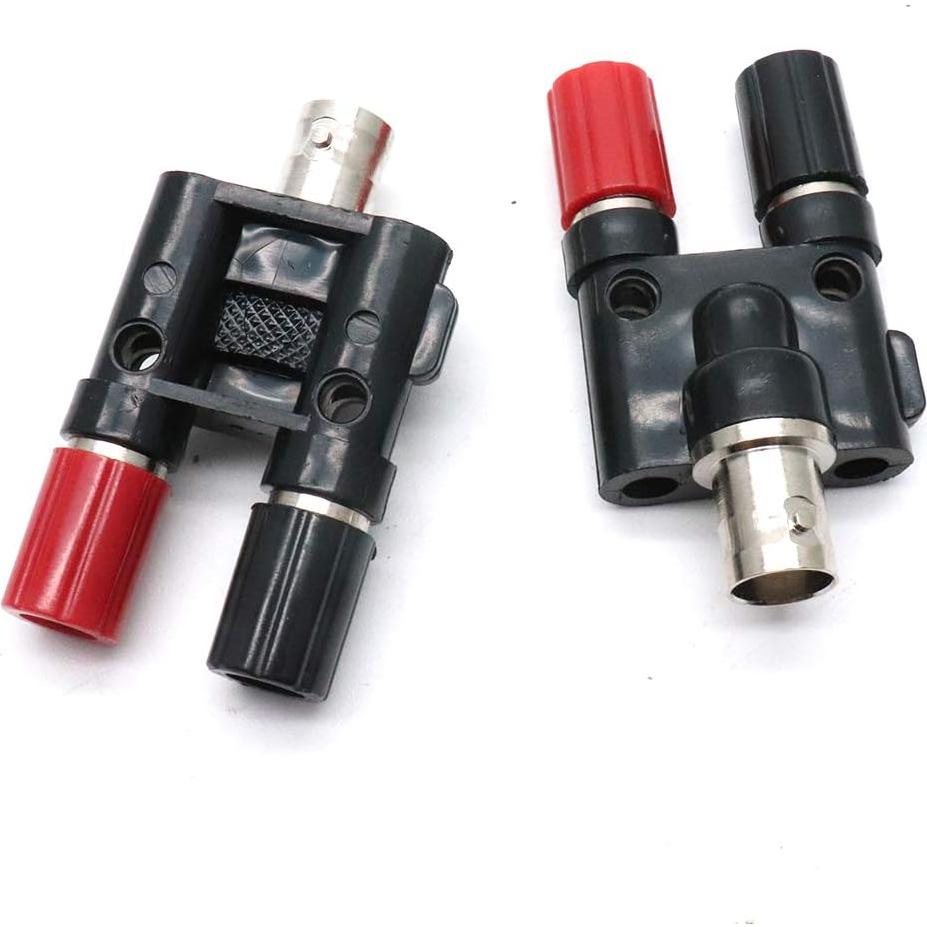 Adaptador BNC Femenino a Doble Jack Banana 4mm - 5 Pcs Hxchen