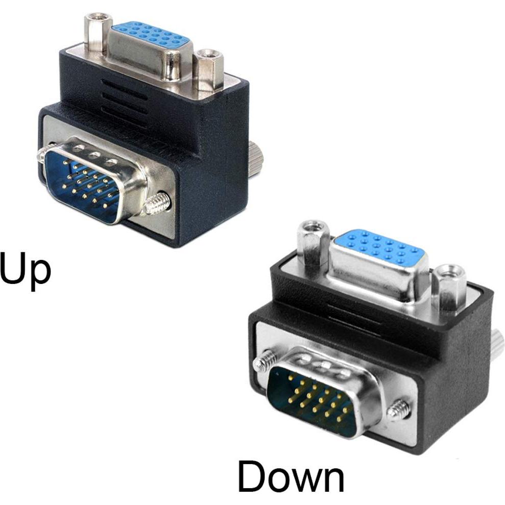 Adaptador VGA 90 Grados CY Macho a Hembra 1080P 2 Pack
