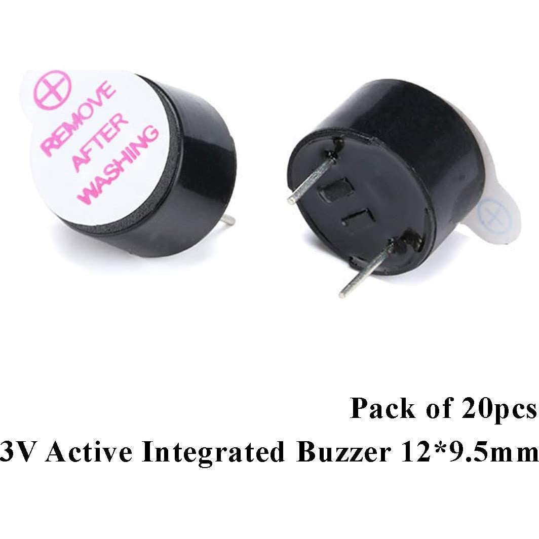 Zumbador Activo Integrado HiLetgo 3V 20pcs 12x9.5mm