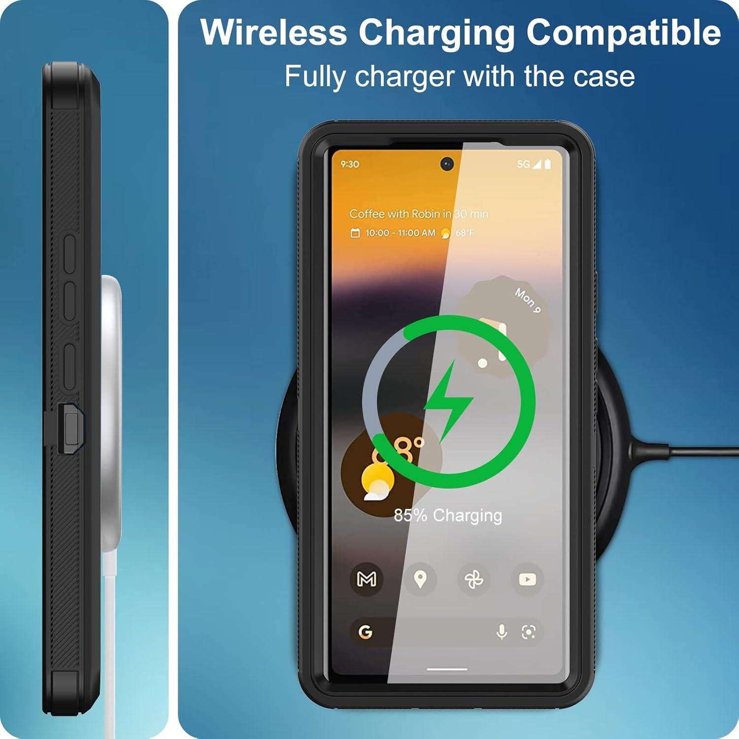 Funda para Google Pixel 6A Aimoll-88, alta resistencia, negra